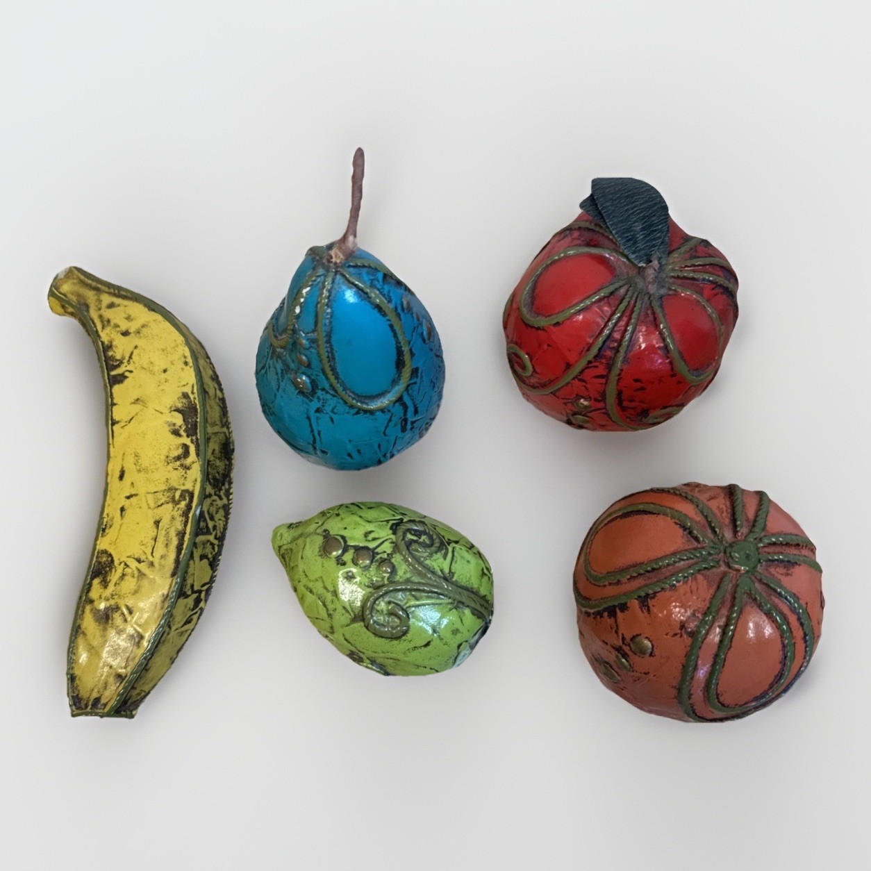 Vintage 1970s Fitz & Floyd Fruit Fantasy FF Paper Mache MCM Decor Japan Vintage 1970s Fitz & Floyd Fruit Fantasy FF Paper Mache MCM Decor Japan