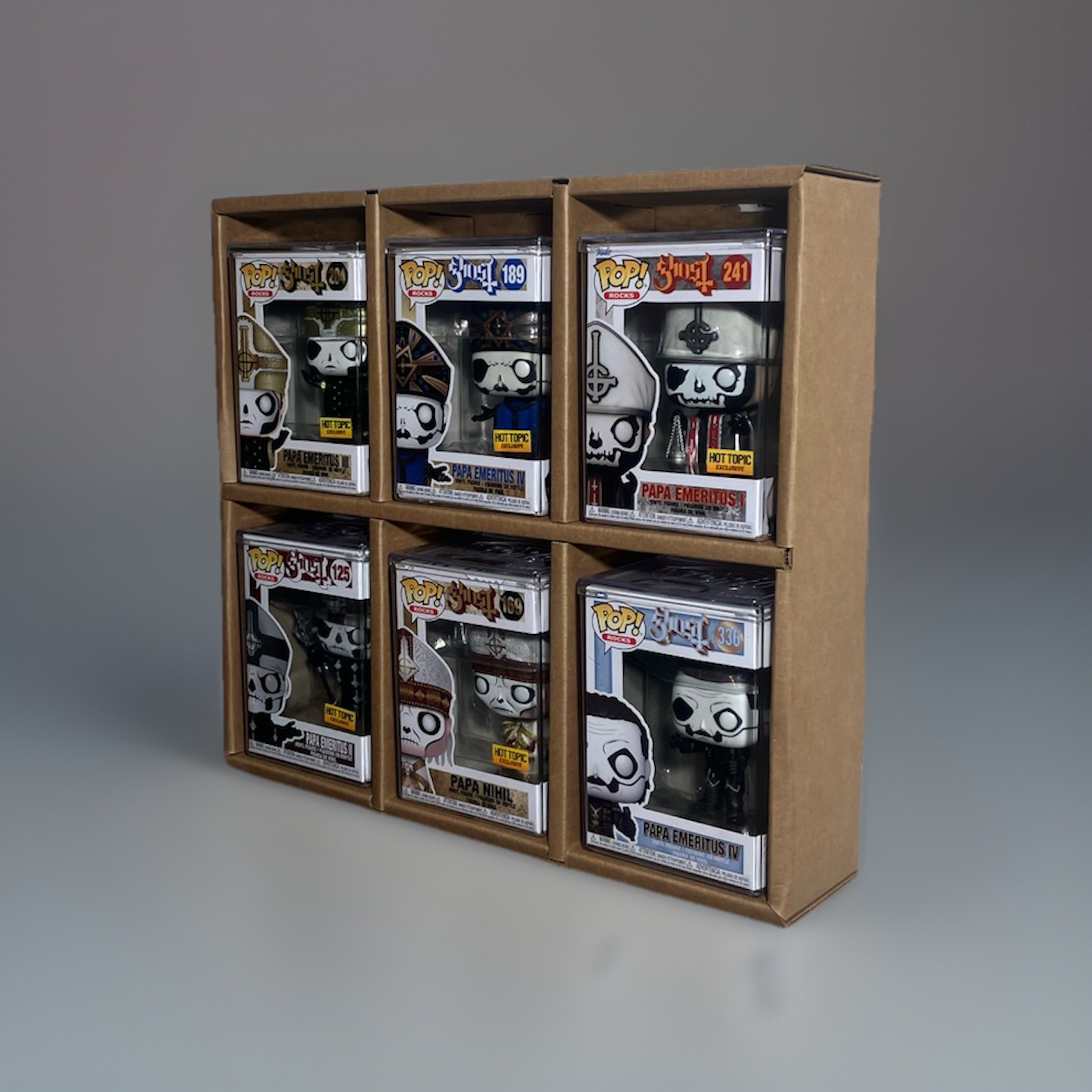 Funko Pop Display shelf SIX pack Kubbie FITS HARD CASES...economy naked version