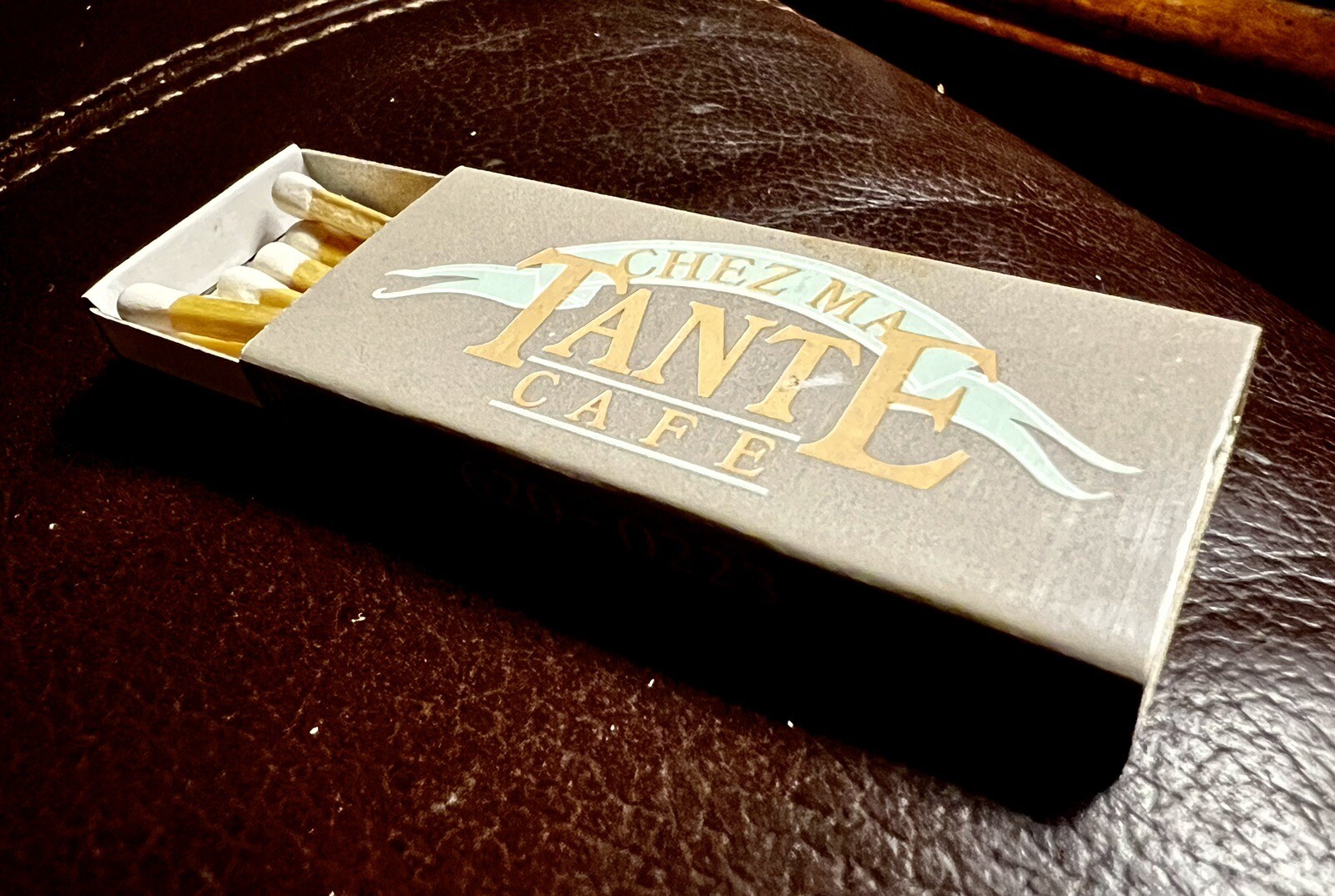 Chez Ma Tante Cafe, New York City, Matchbox With Matches Chez Ma Tante Cafe, New York City, Matchbox With Matches
