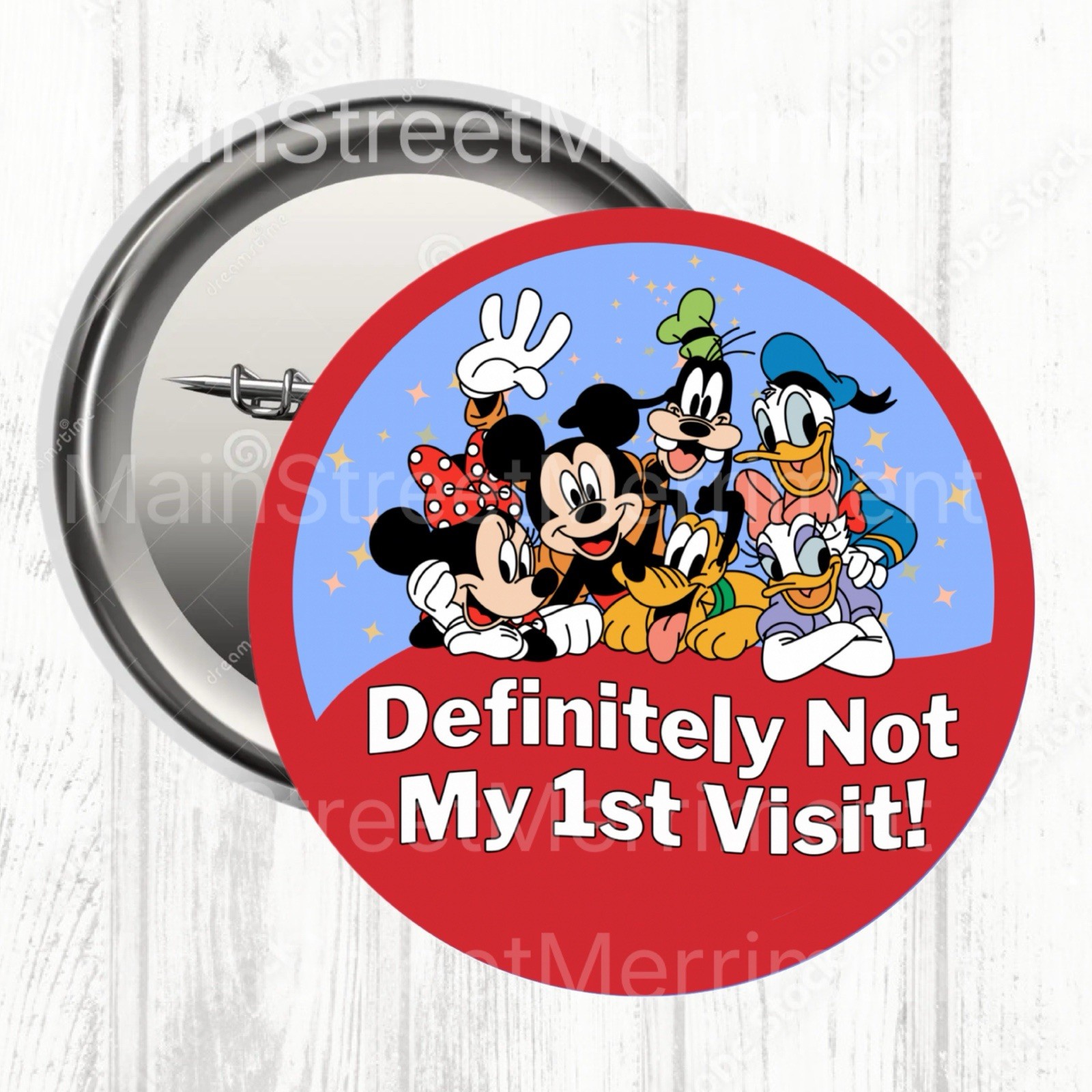 Disney Definitely Not My 1st Trip Button, Disney Celebration Button, Park Button