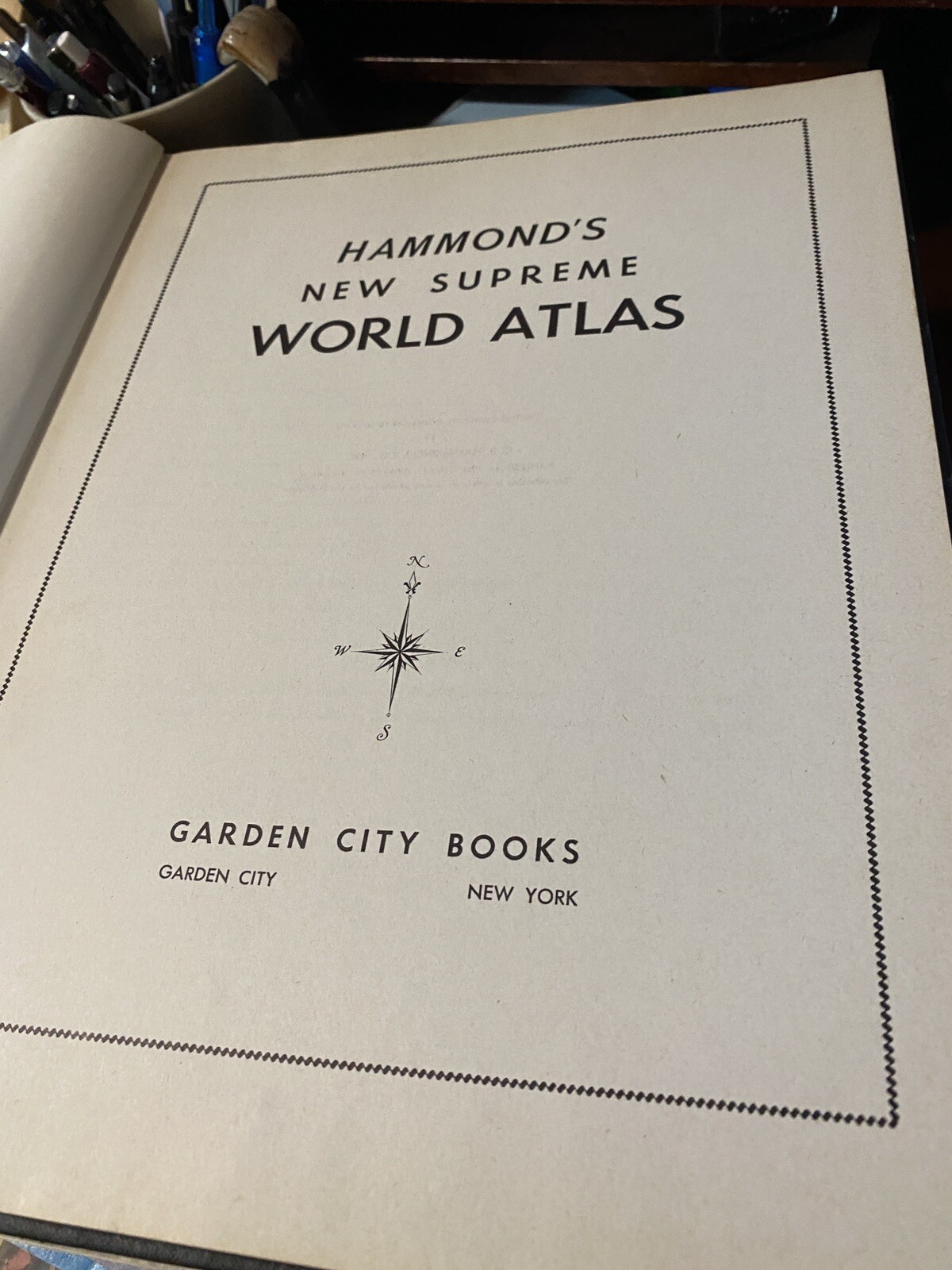 Hammond\'s New Supreme World Atlas Great Maps Hardcover 1954 Very RARE