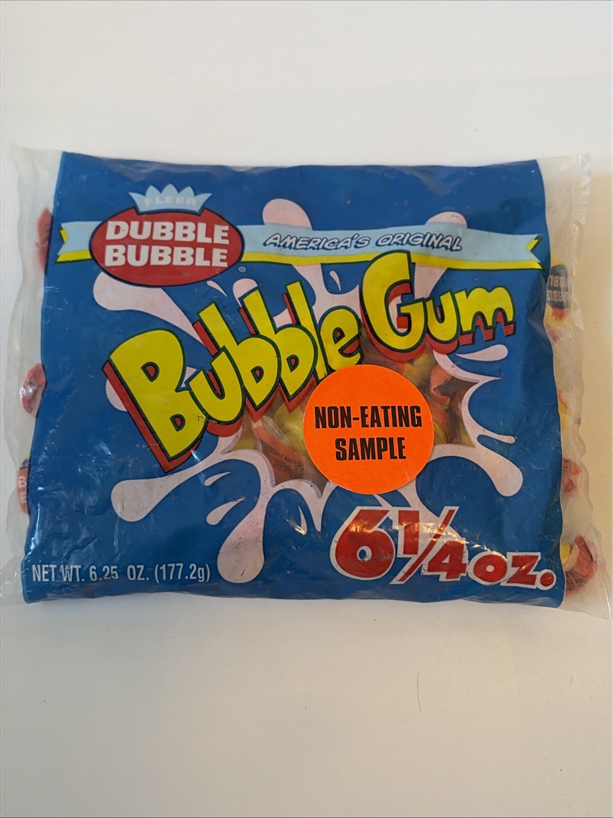 Vintage 1989 Rare Fleer DUBBLE BUBBLE Original Bubble Gum 6 1/4oz. SAMPLE Bag
