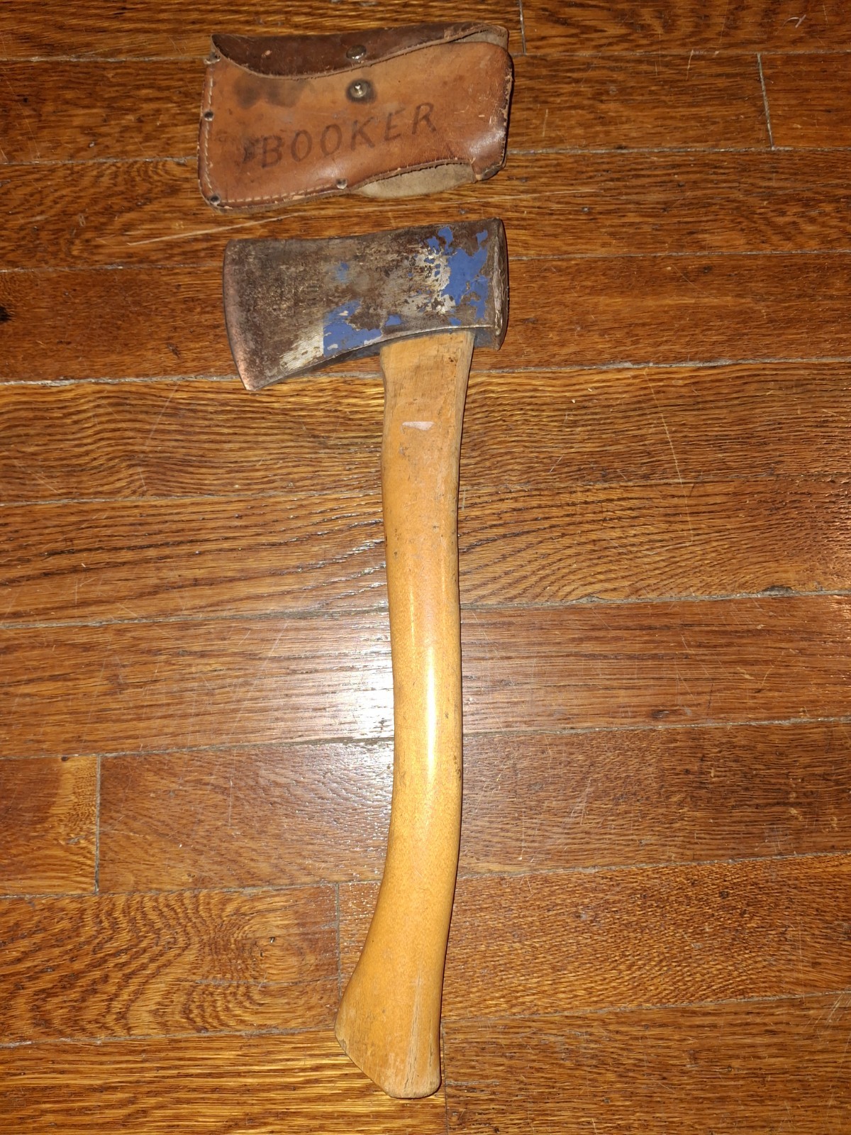 VTG HB Hults Bruk Hatchet Axe 0.6kg 1-1/4 lb Made In Sweden Wood Handle Sheath⁠