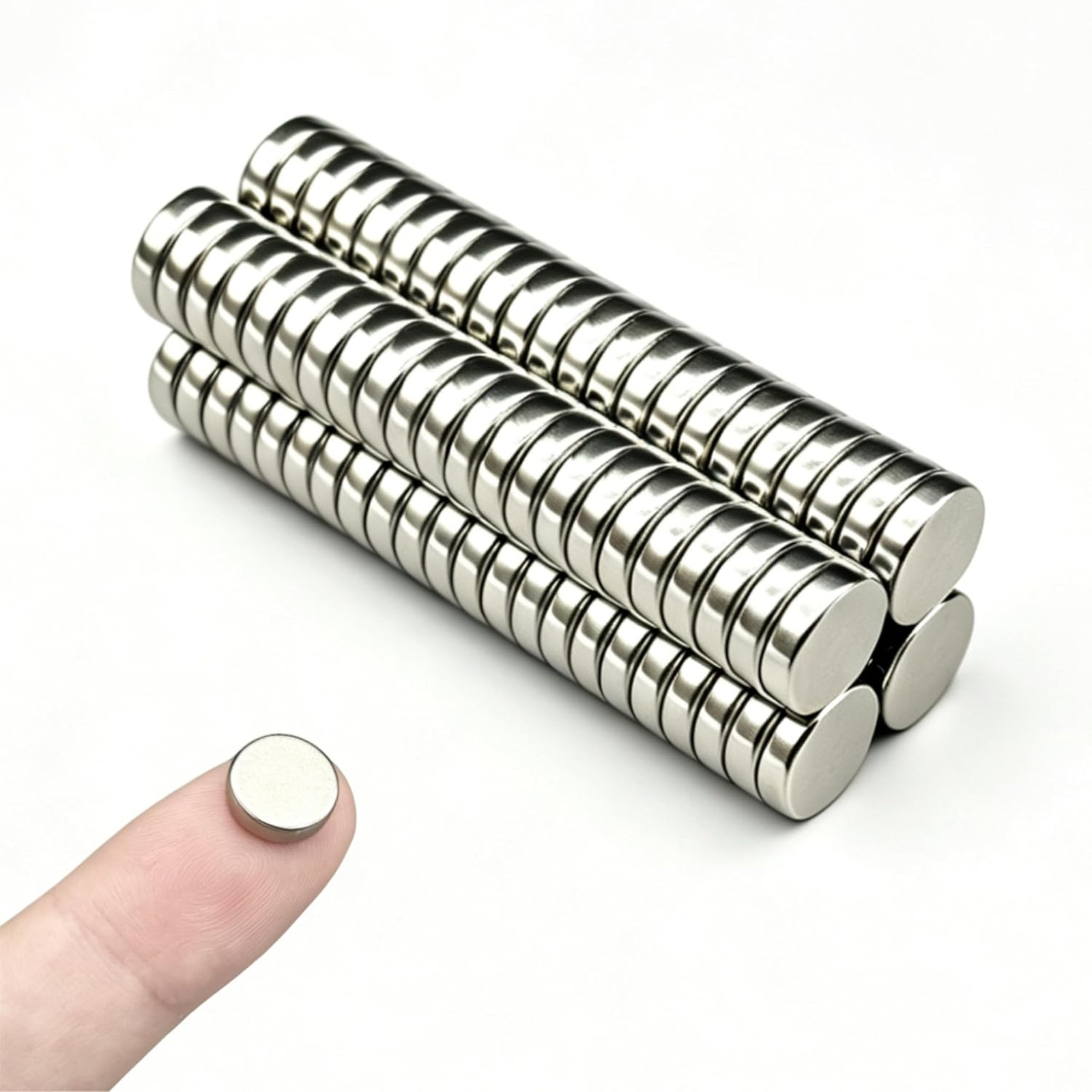 60 Pcs Small Round Magnets 10x3mm Strong Neodymium Refrigerator DIY Crafts