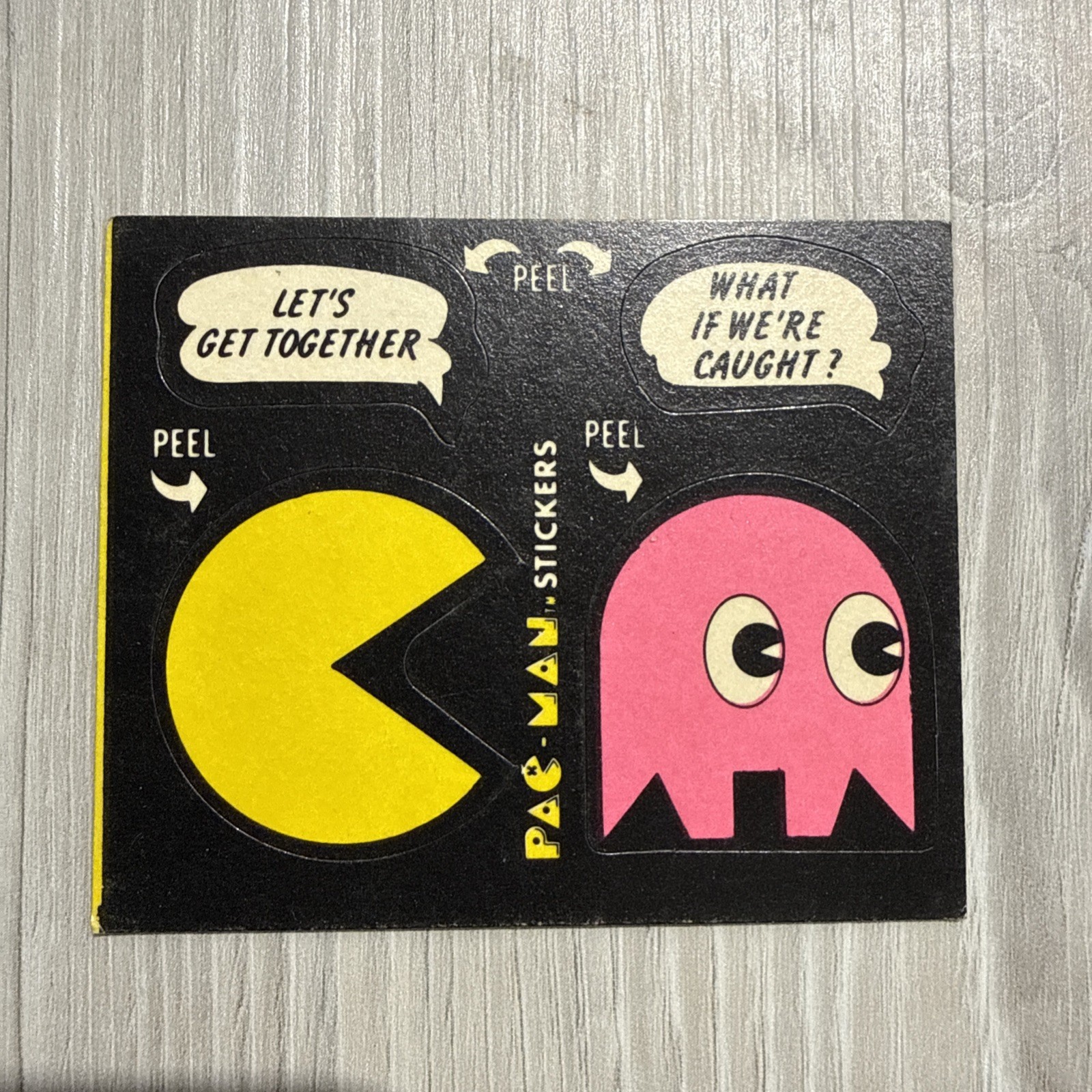 What If We’re Caught? - 1980 Fleer PAC-MAN Sticker Card #47 In Great Shape