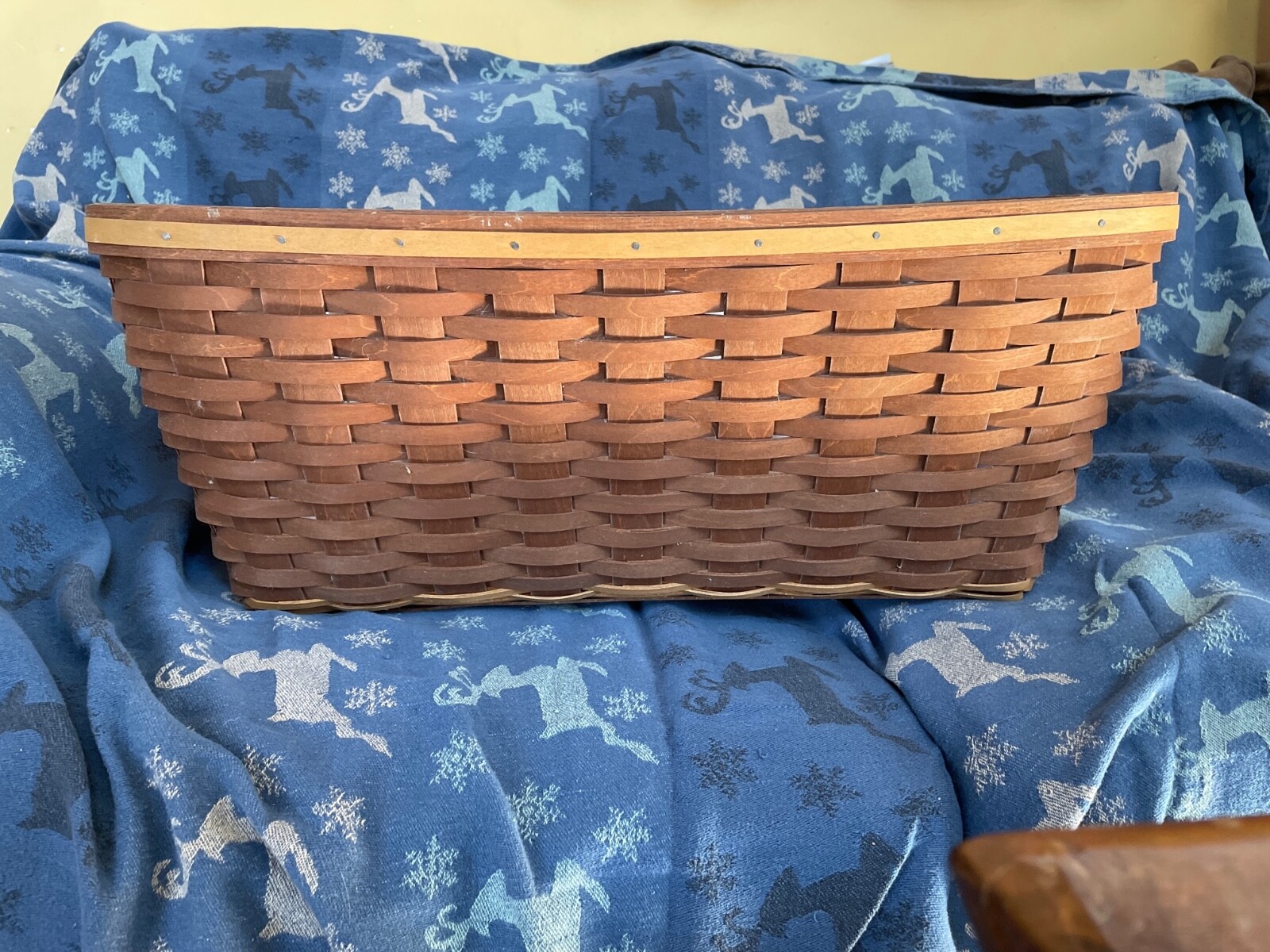 Longaberger Large Stow Away Basket - Rich Brown