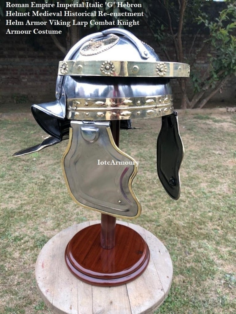 Roman Empire Imperial Italic \'G\' Hebron Helmet Medieval Historical Re-enactment