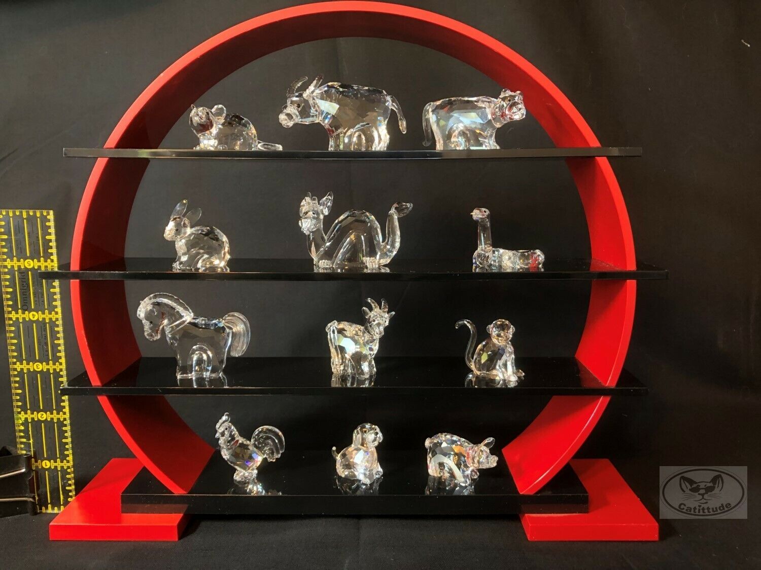 Swarovski Crystal  Chinese Zodiac – Complete Set with Display  MIB 