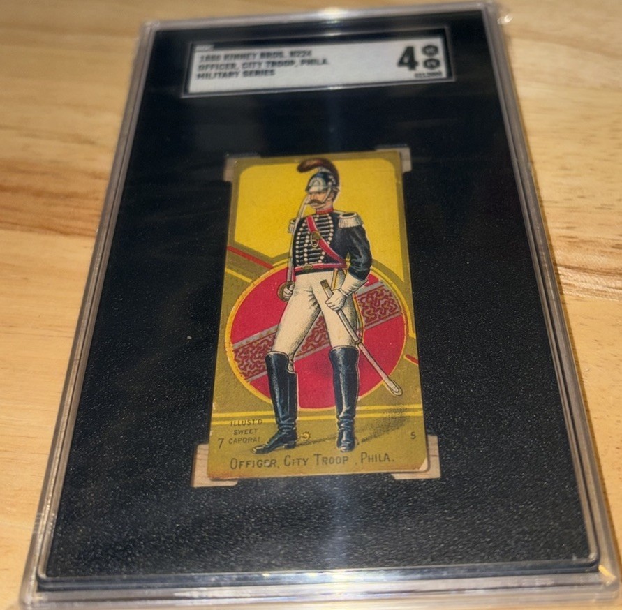 1888 Kinney Brothers N224 Officer City Troop Phil’s. Military Series Card SGC 4