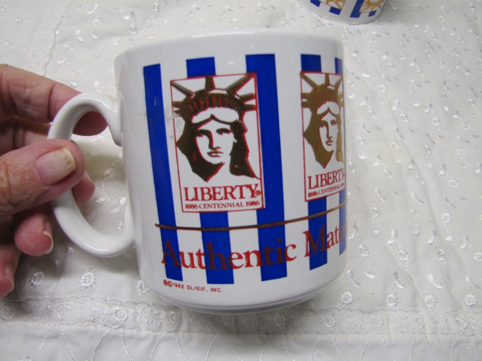 Two (2) Mugs - Liberty Centennial 1886-1986 Made in England NEW