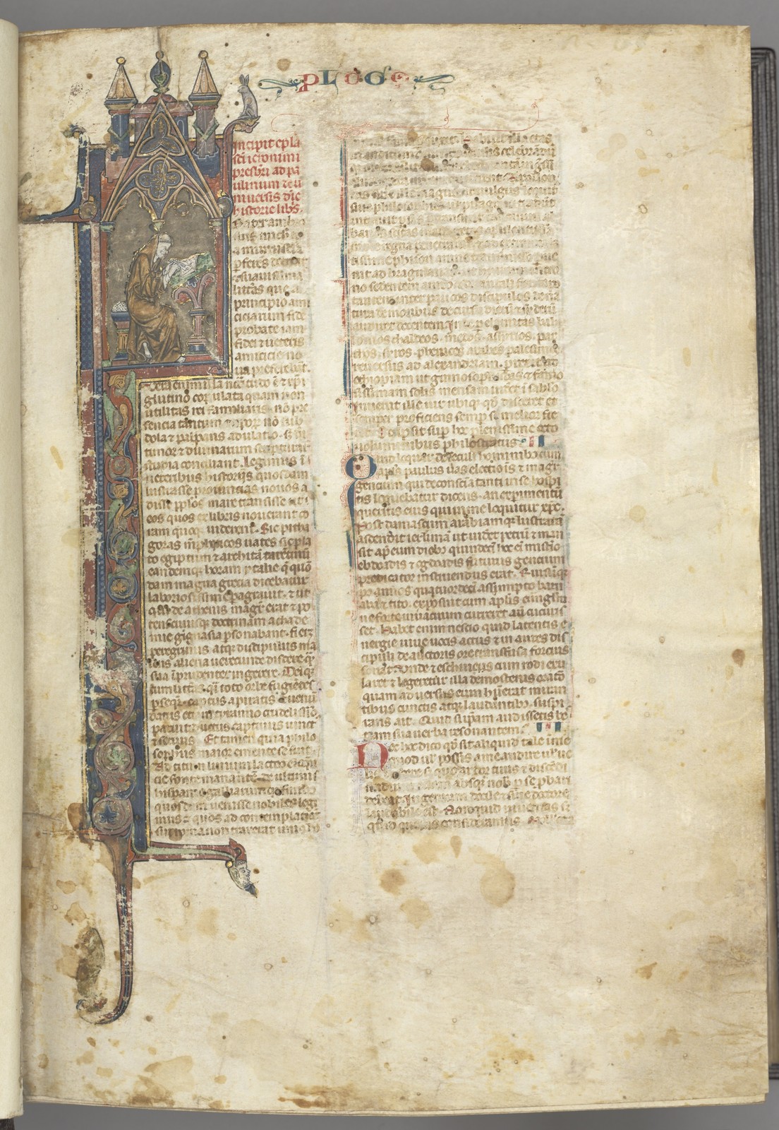 Medieval Illuminated Manuscript Bible Page Vintage Gold Leaf 1300 Photo Reprint