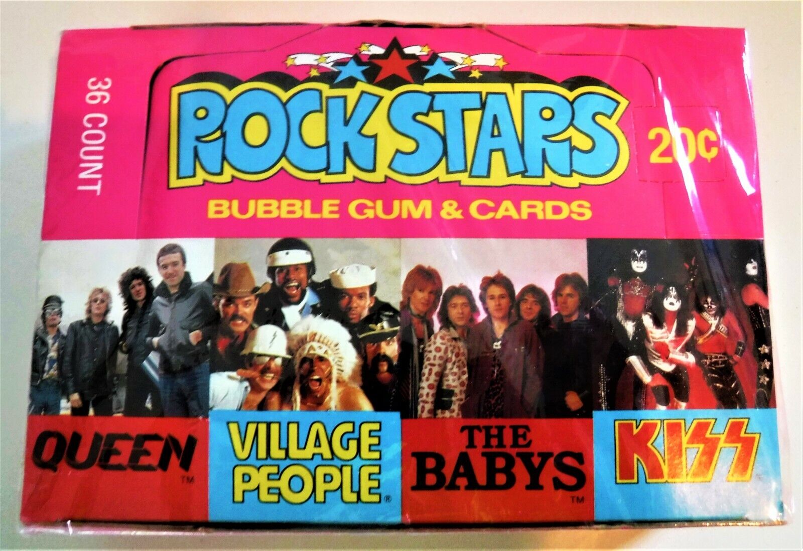 1979 ROCK STARS DONRUSS Trading Card Wax Box 36 FACTORY SEALED PACKS KISS QUEEN 