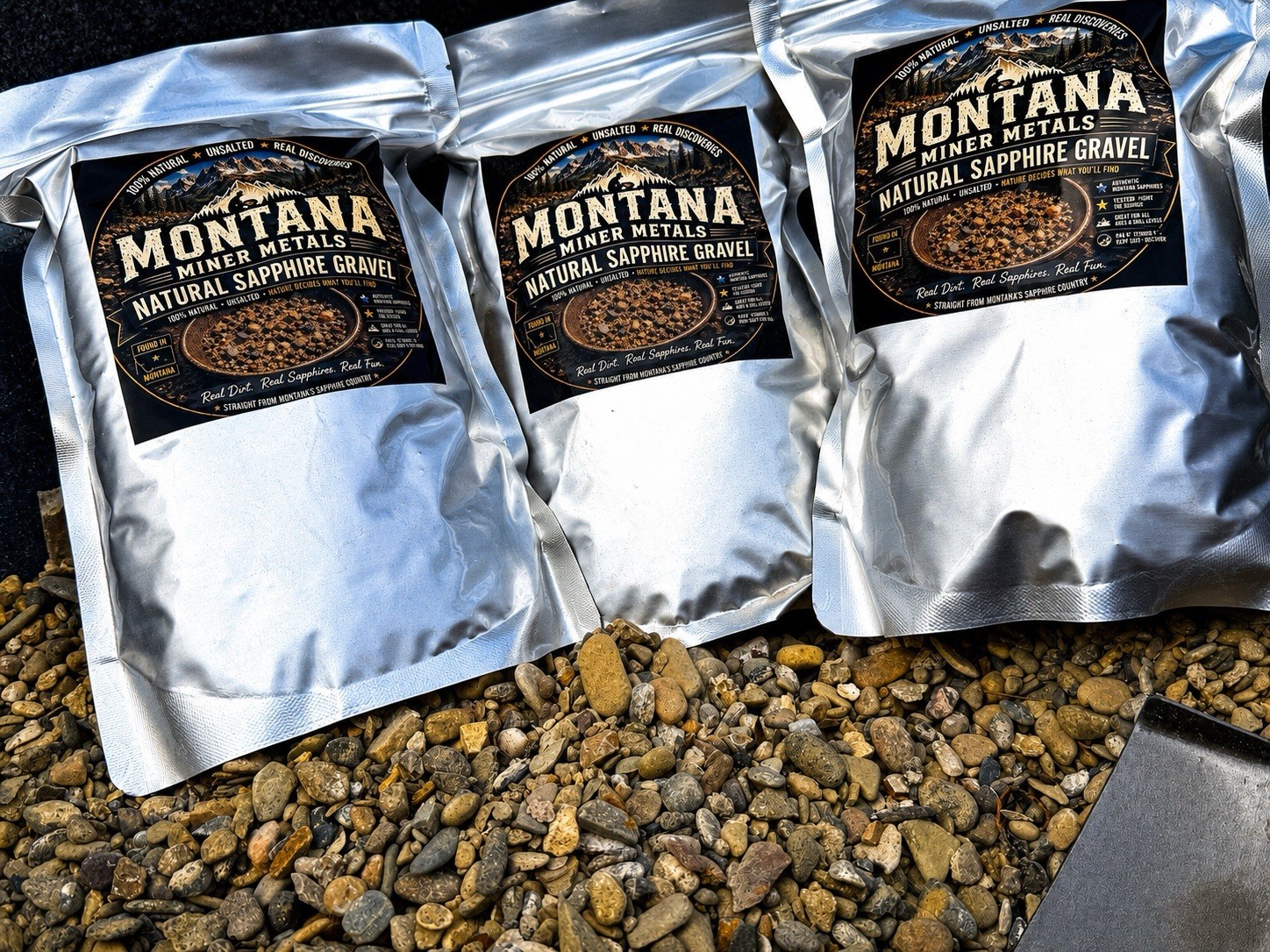 Montana Sapphire Gravel | Natural Unsalted Gem Mining Pay Dirt Rockhounding 