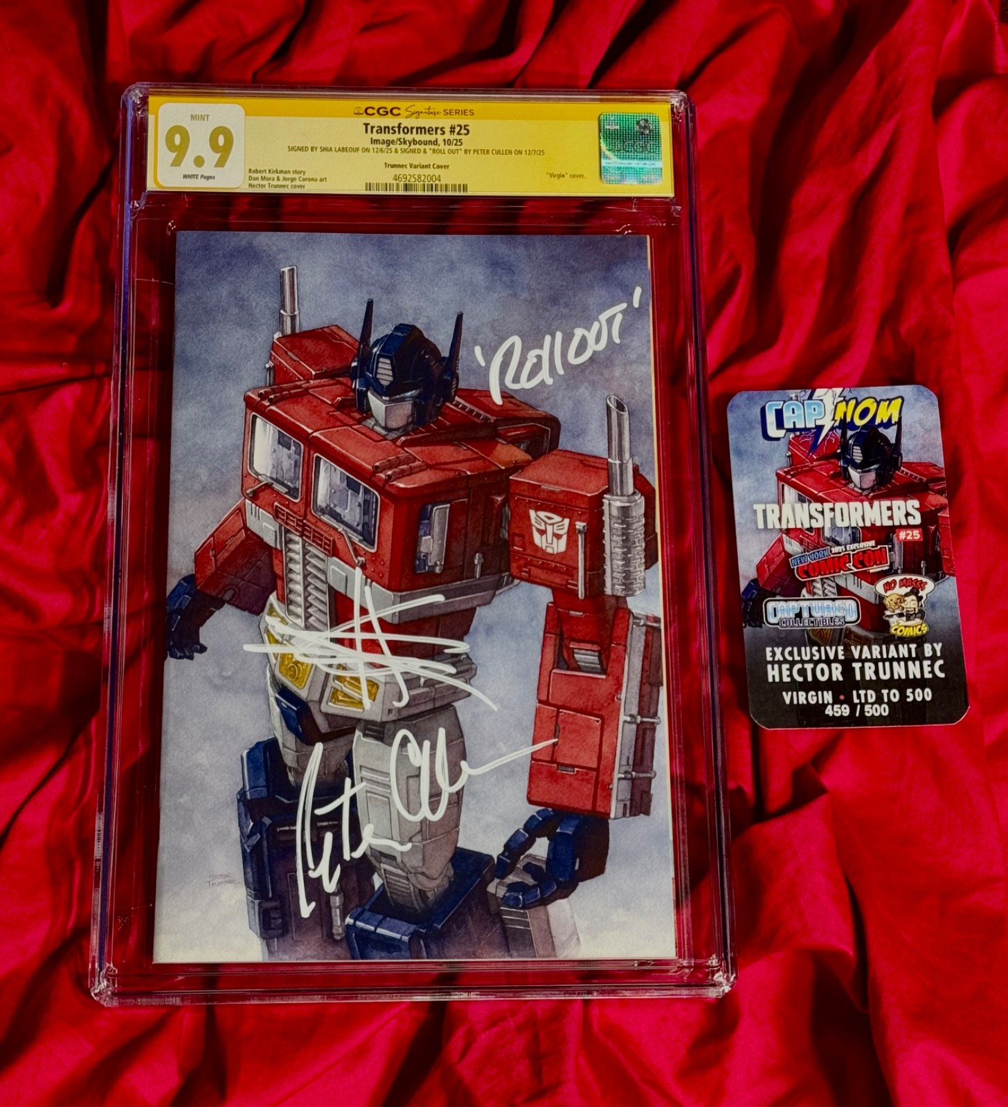 CGC SS 9.9~Transformers #25~NYCC~SIGNED Peter Cullen+Roll Out+Shia LaBeouf~9.8 CGC SS 9.9~Transformers #25~NYCC~SIGNED Peter Cullen+Roll Out+Shia LaBeouf~9.8