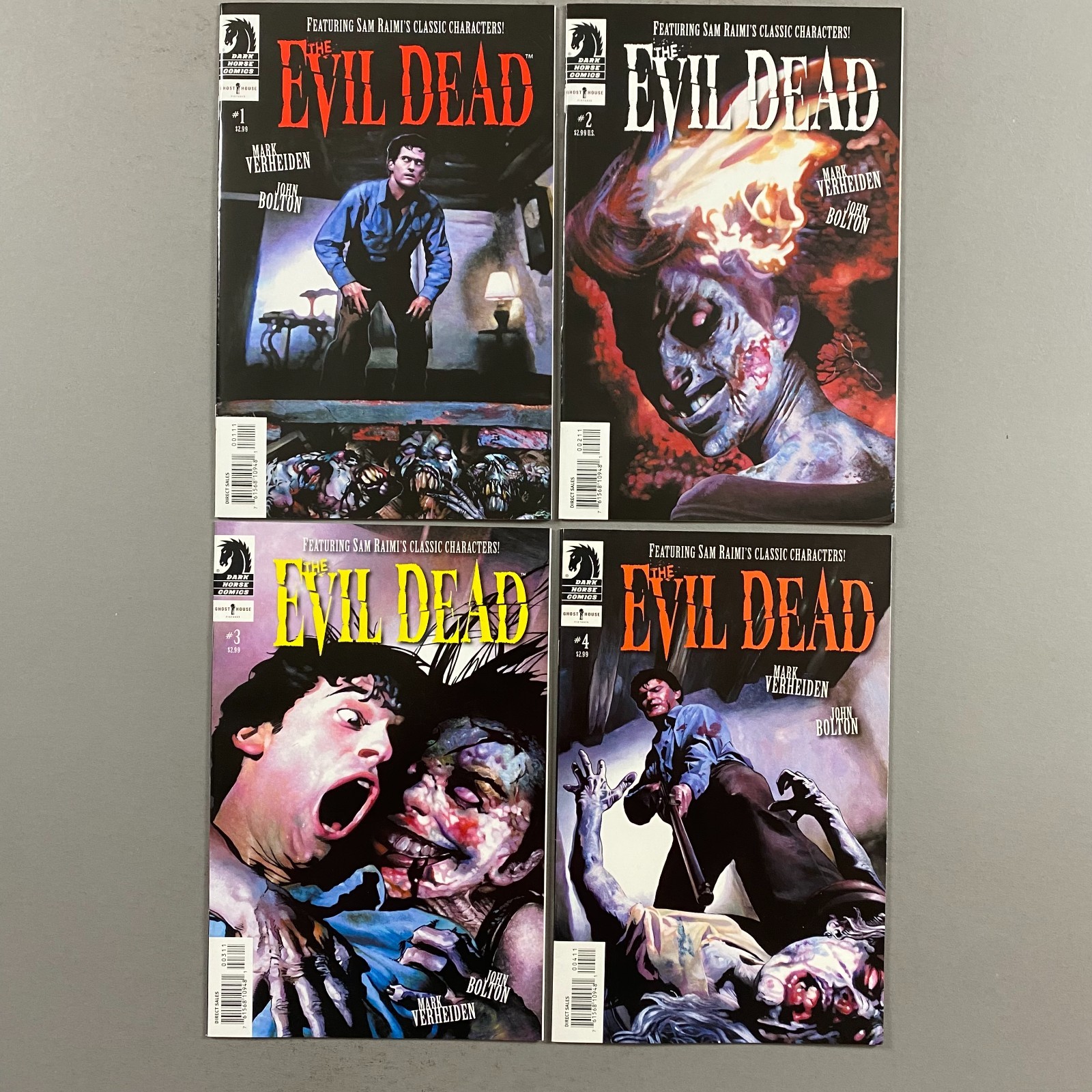 EVIL DEAD 1-4 1 2 3 4 COMPLETE SERIES (2008, DARK HORSE COMICS)