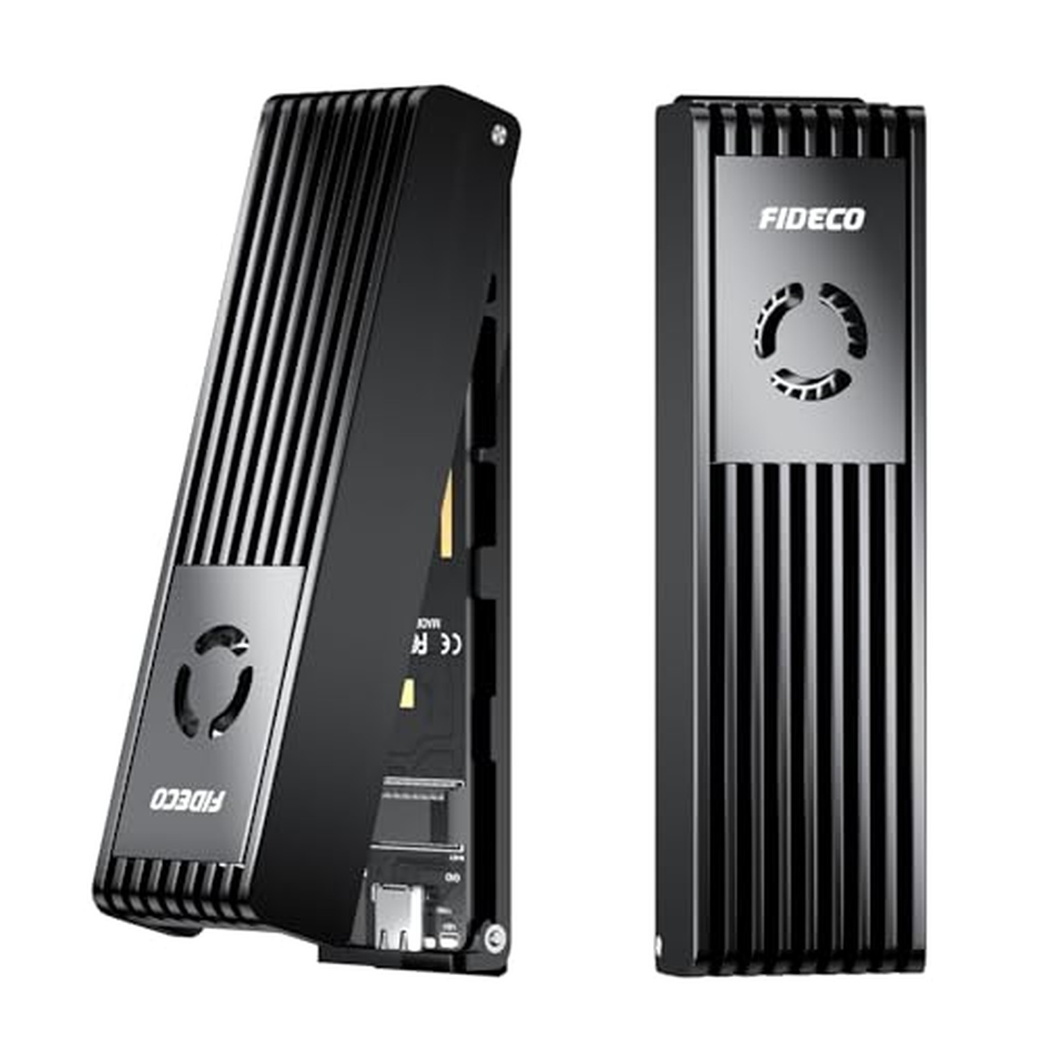 FIDECO M.2 NVMe SATA SSD Enclosure, M.2 NVMe to USB Adapter with Cooling Fan,...
