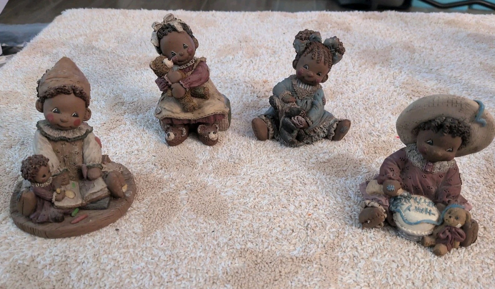Martha Holcombe, All God’s Children Figurines, Mitzi, Puddin, Josie & Honey