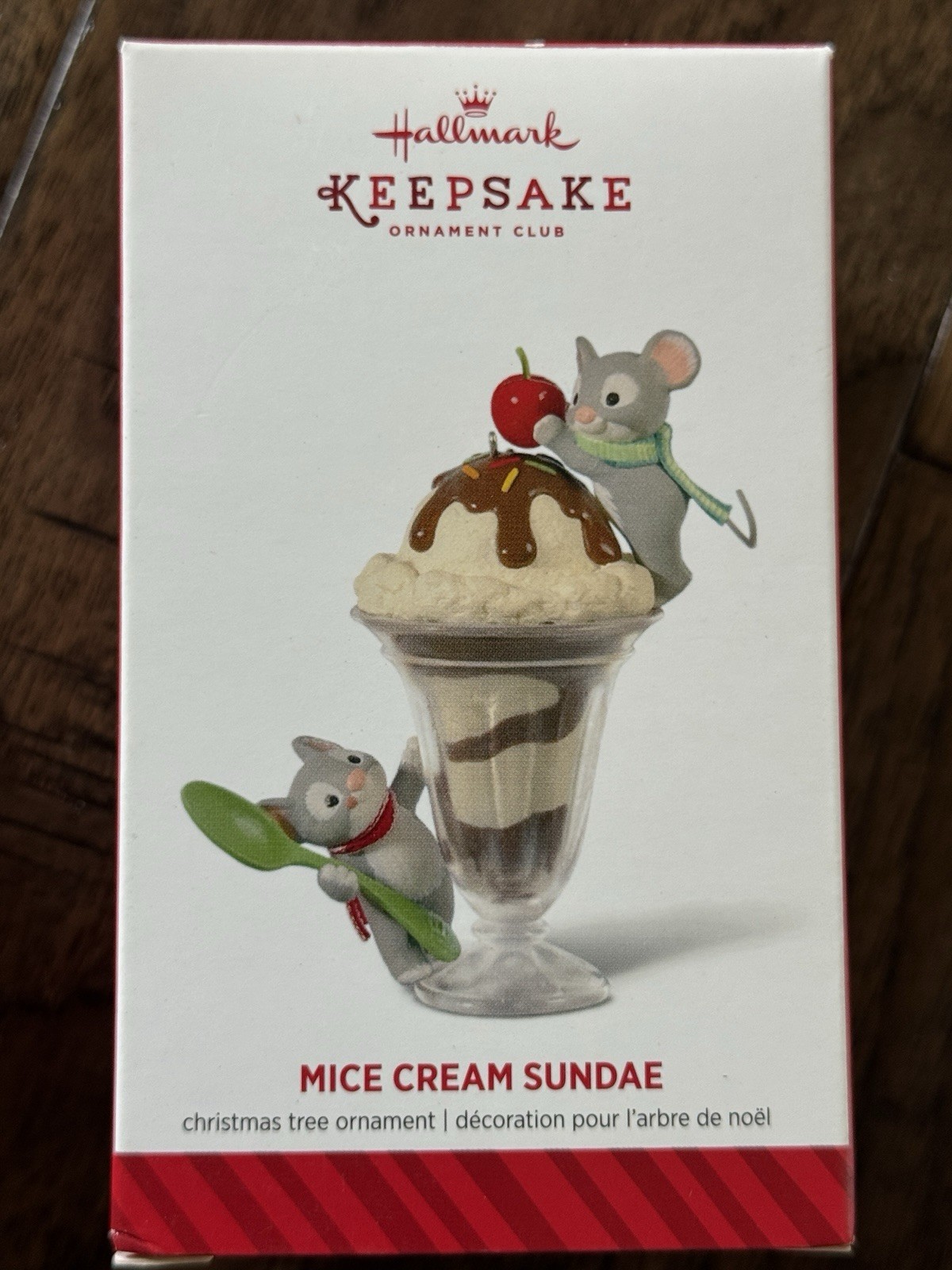 HALLMARK 2014 MICE CREAM SUNDAE ORNAMENT