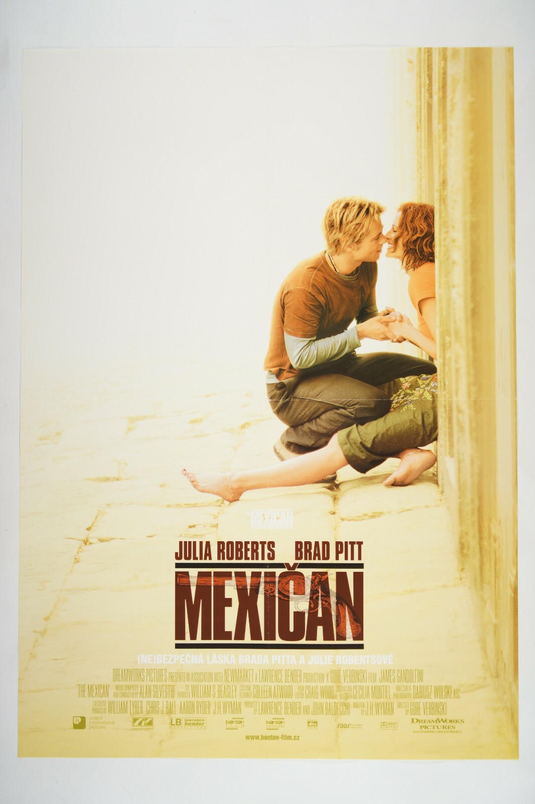 THE MEXICAN 23x33 Original RARE Czech movie poster 2001 BRAD PITT, JULIA ROBERTS