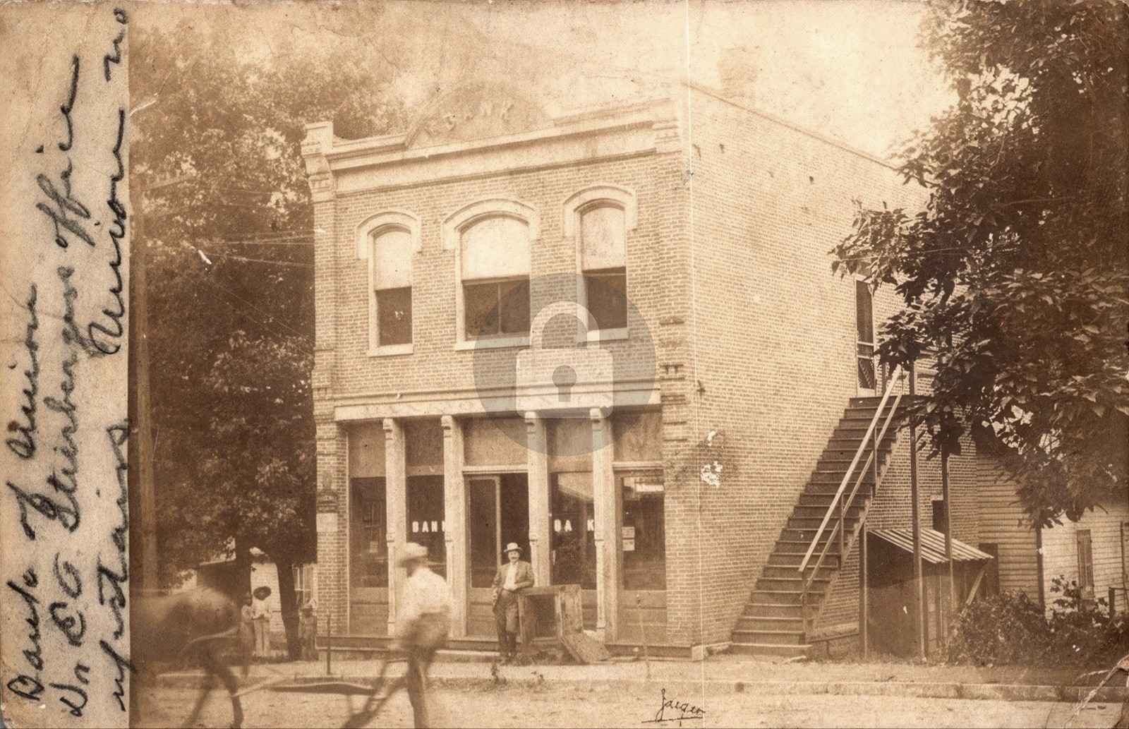 Union Missouri Street Bank Franklin Co 50 Miles St. Louis RPPC Postcard COPY