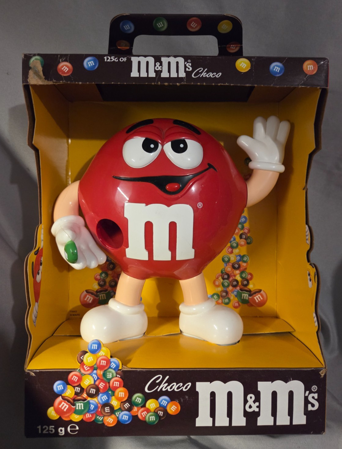 Vintage Red M&M Candy Dispenser Figure 1990\'s M&M\'s Mars Inc 9\