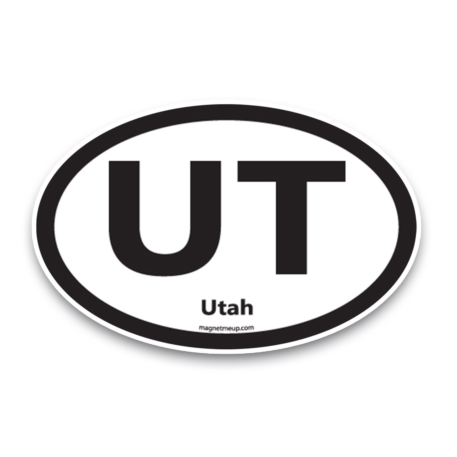 UT Utah US State Oval Magnet Decal, 4x6 Inches, Automotive Magnet