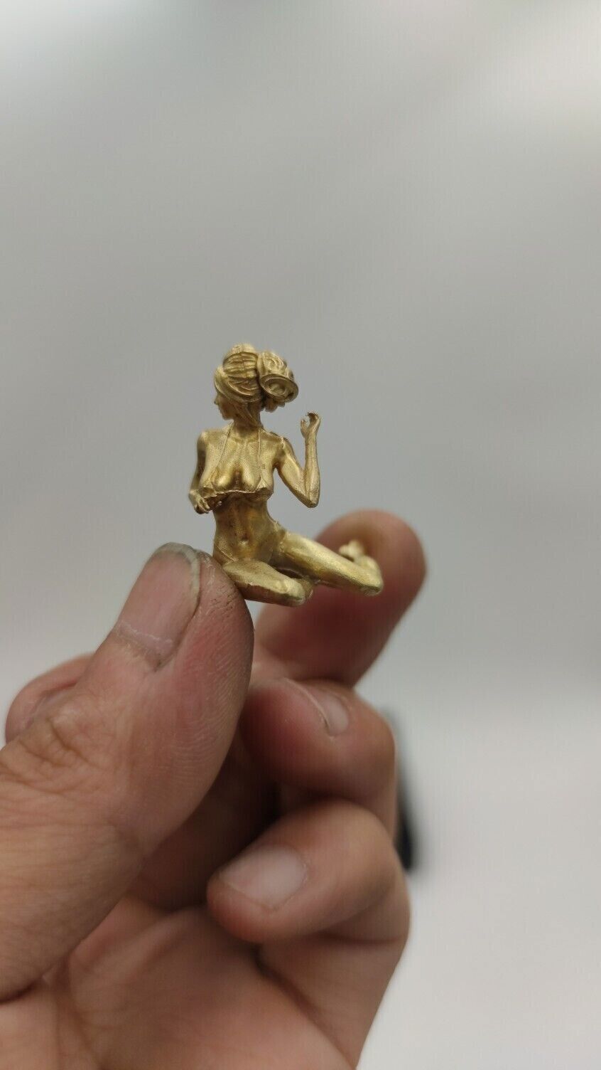 Solid Copper Sexy Lingerie Woman Miniature Sculptures Tiny Collection Decor