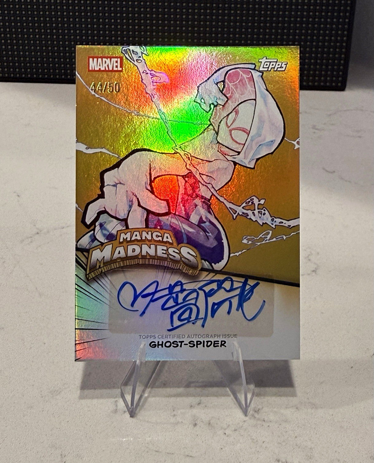 Topps 2026 Marvel Neon Manga Madness #MMA-1 Ghost-Spider Rose Besch Auto /50