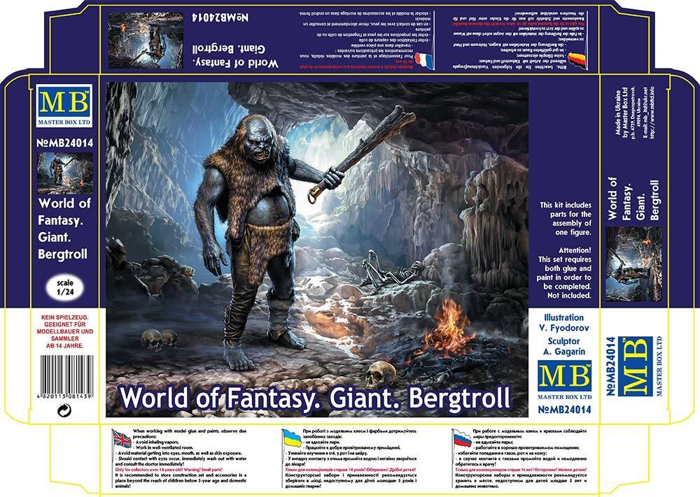 MASTER BOX 1/24 World of Fantasy. Giant. Bergtroll