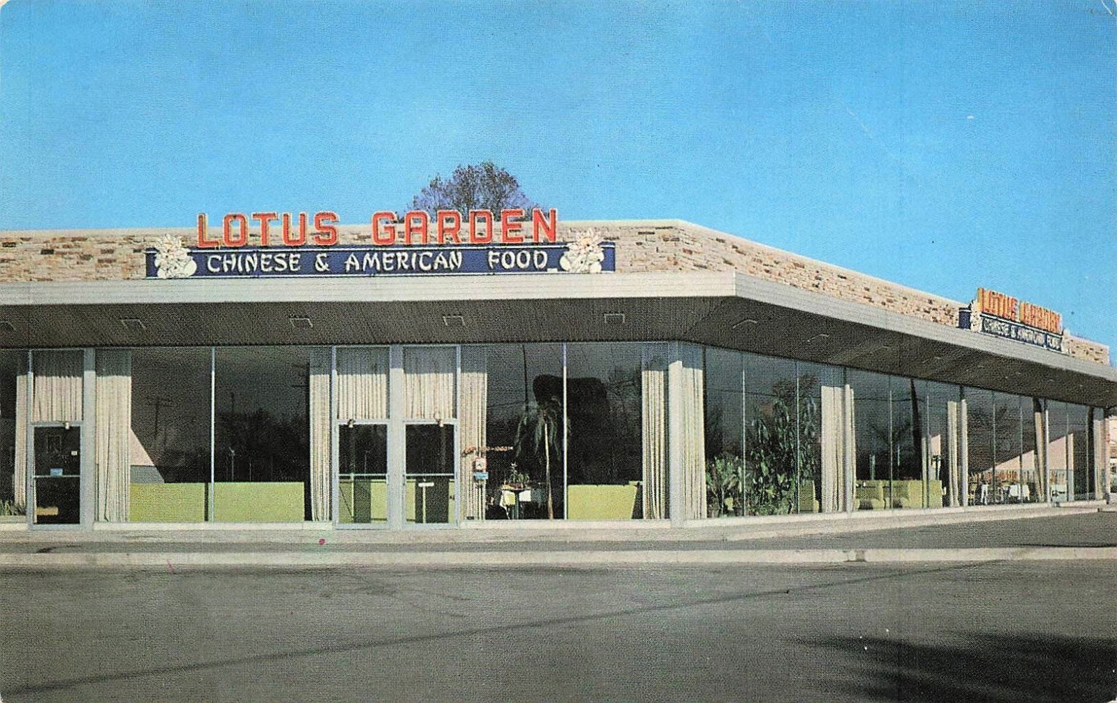 Indianapolis Wilgro Shopping Center Lotus Garden Restaurant Vtg Postcard 51A
