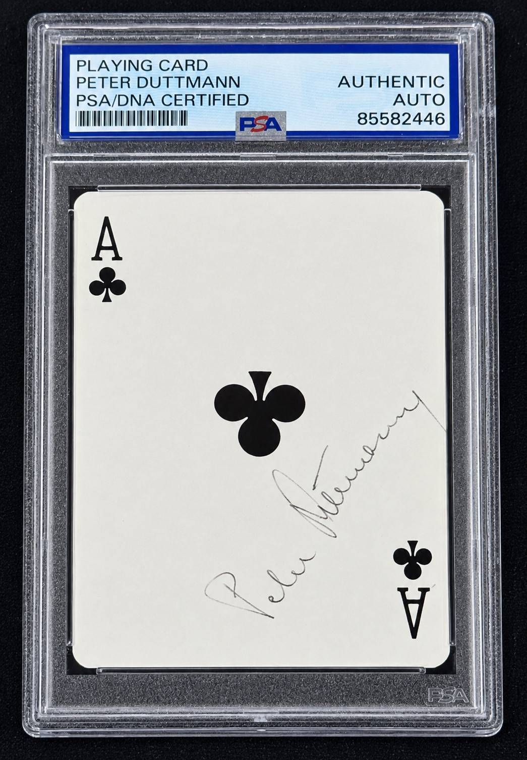 Signed Peter Duttmann WWII Luftwaffe Fighter Pilot Ace Playing Card WW2 Auto PSA