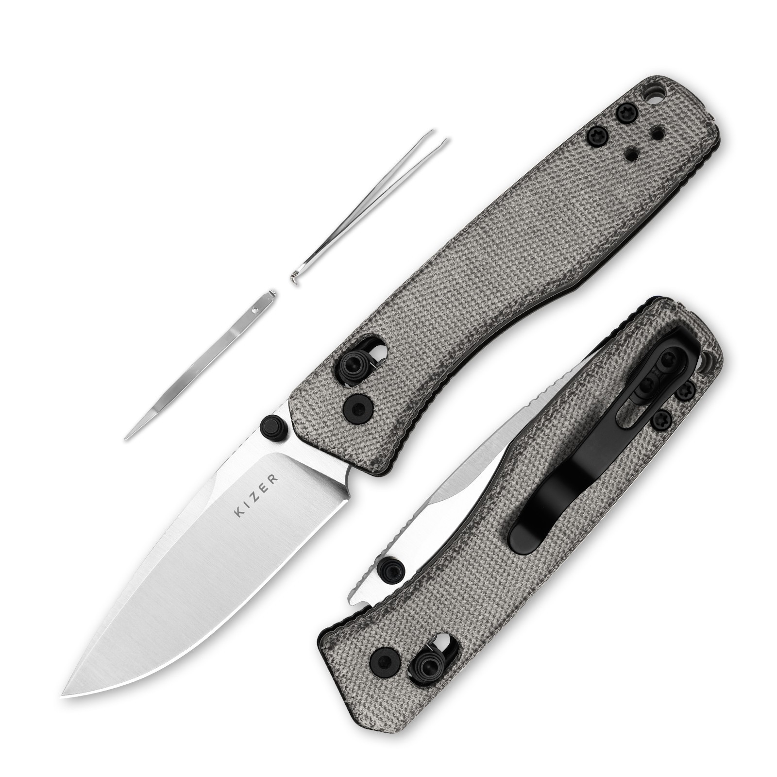 Kizer Aegis EDC Folding Pocket Knife AEB-L Blade Micarta Handle V3774A1 Camping