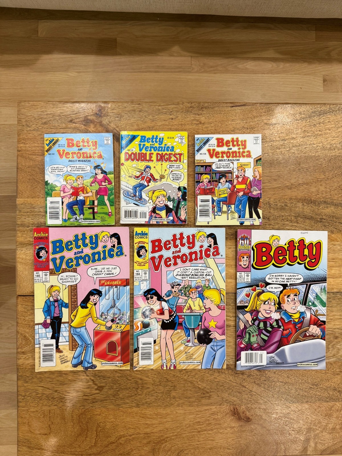 betty and veronica comic lot of 6 (vintage 2003)