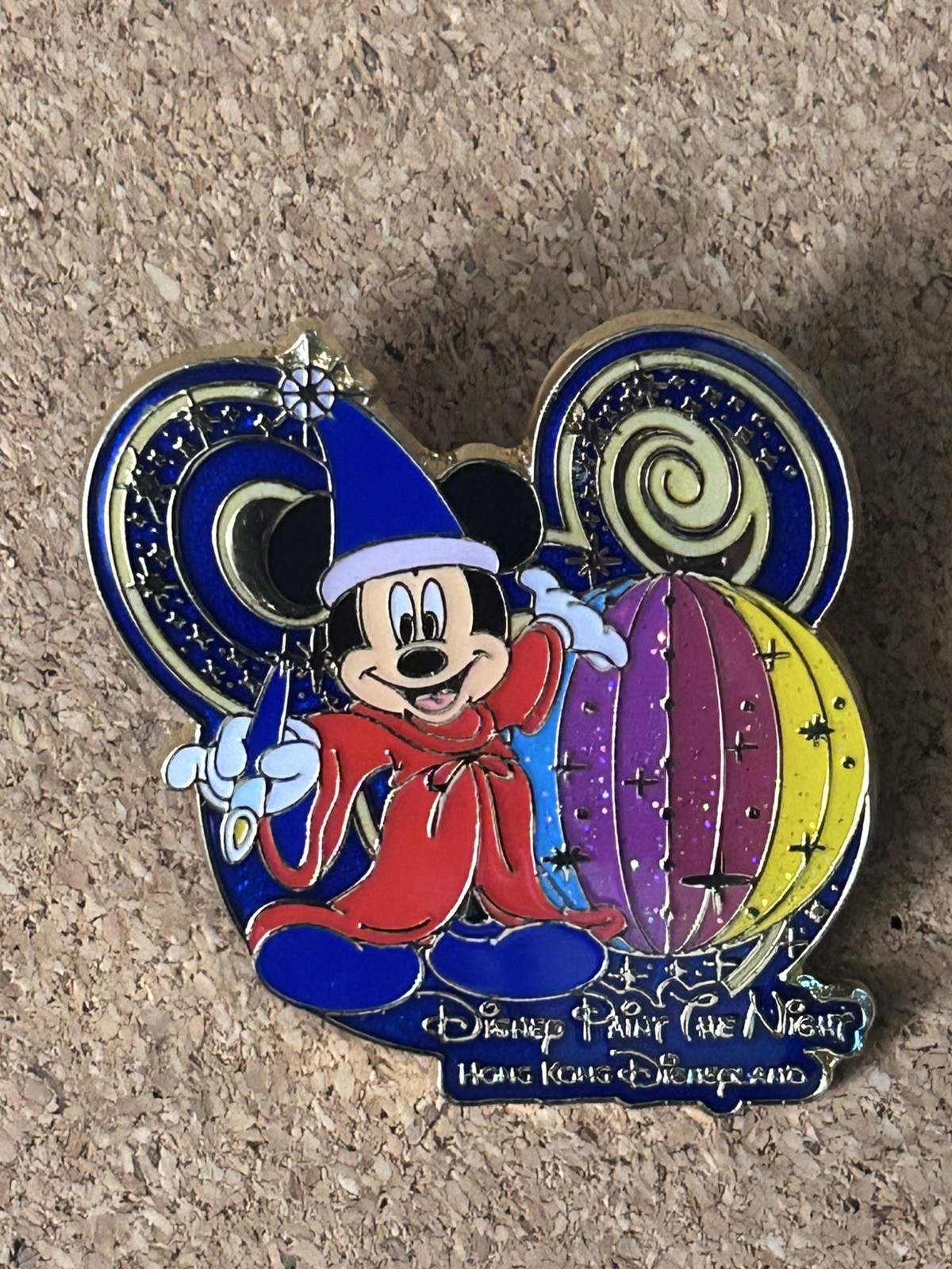 HKDL Hong Kong Disneyland Mickey MousePaint the Night Disney Pin 2014 RARE 