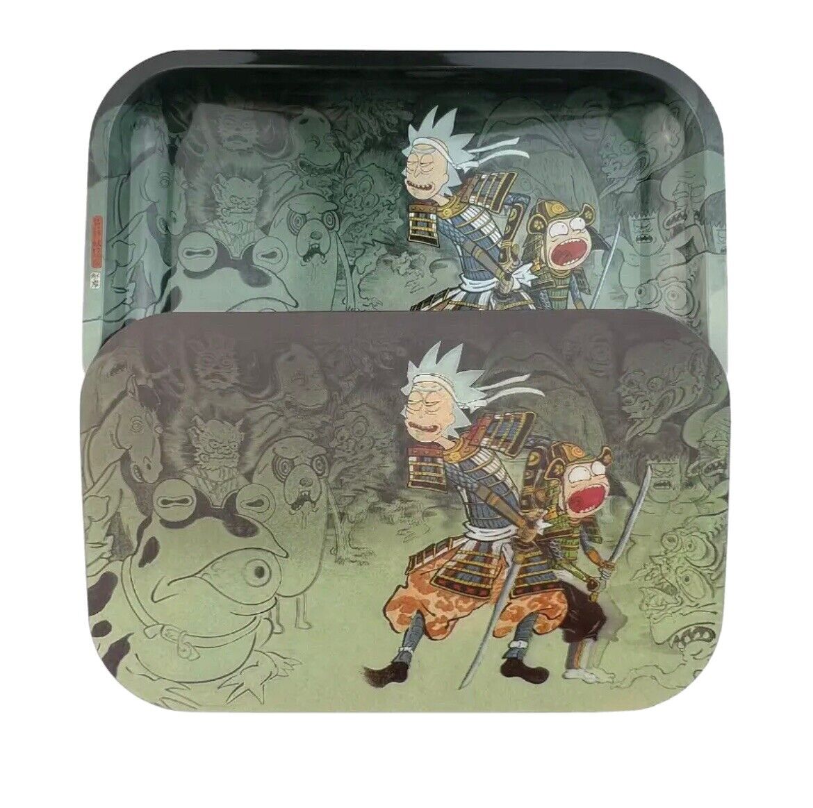 EyeCandy Rolling Tray with 3D Art Magnetic Lid Tray  | R&M Samurai | BRAND NEW