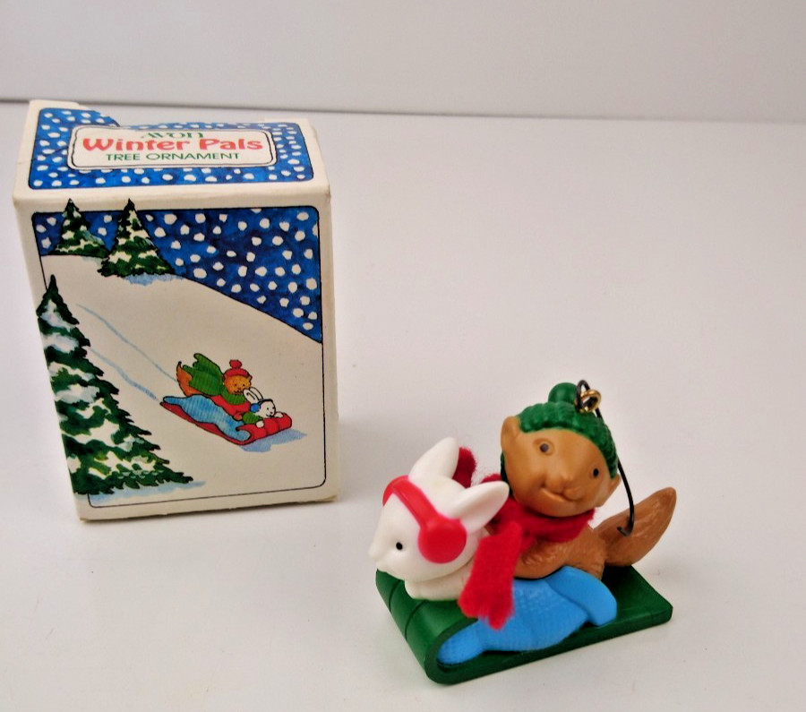 VTG 1984 Avon Winter Pals Christmas Ornament