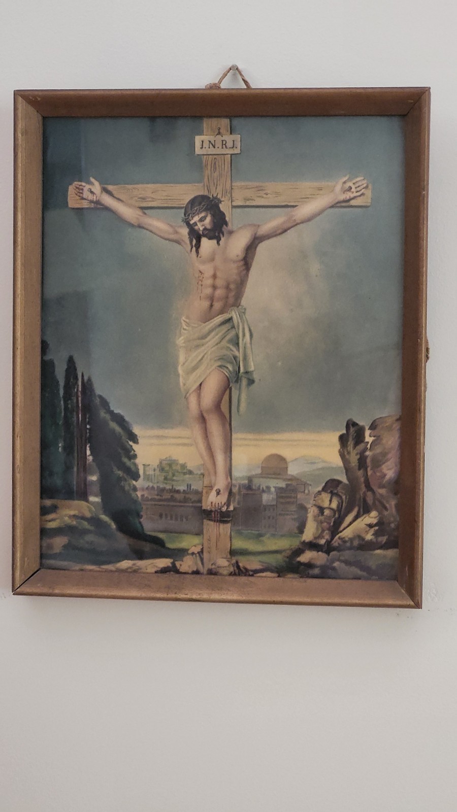 Vintage Crucifixion of Jesus Framed Religious Print Framed Catholic Christian Vintage Crucifixion of Jesus Framed Religious Print Framed Catholic Christian