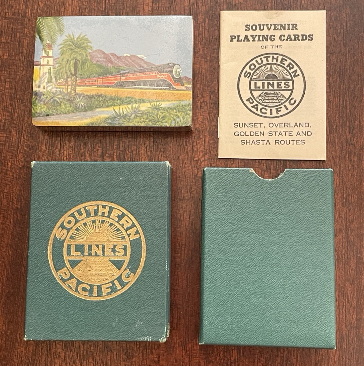 New Vintage c1948 Southern Pacific Lines Souvenir Playing Cards - Daylight