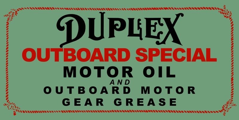Duplex Outboard Special Motor Oil NEW Sign 24x48\