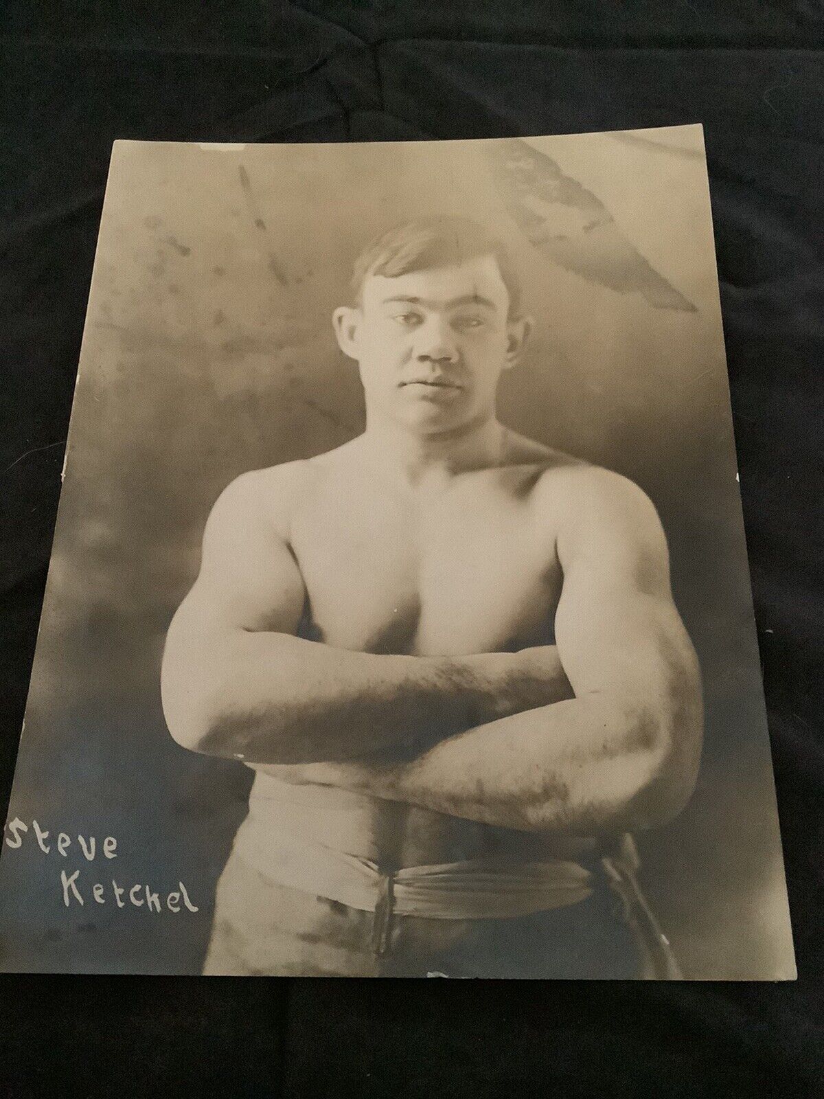 Stanley Ketchel Dated 1903 Original Photo ~ Lichtenstein Sports Department 4x7