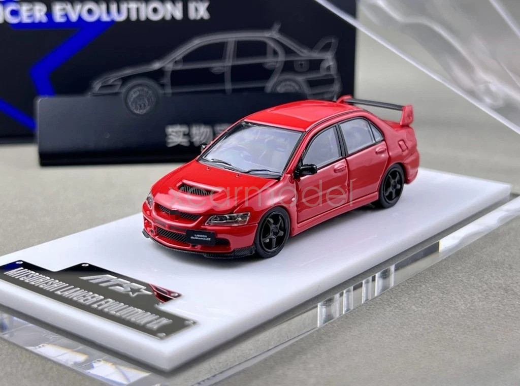 ATS 1:64 Red Mitsubishi Lancer Evolution EVO IX Sports Diecast Car Collection