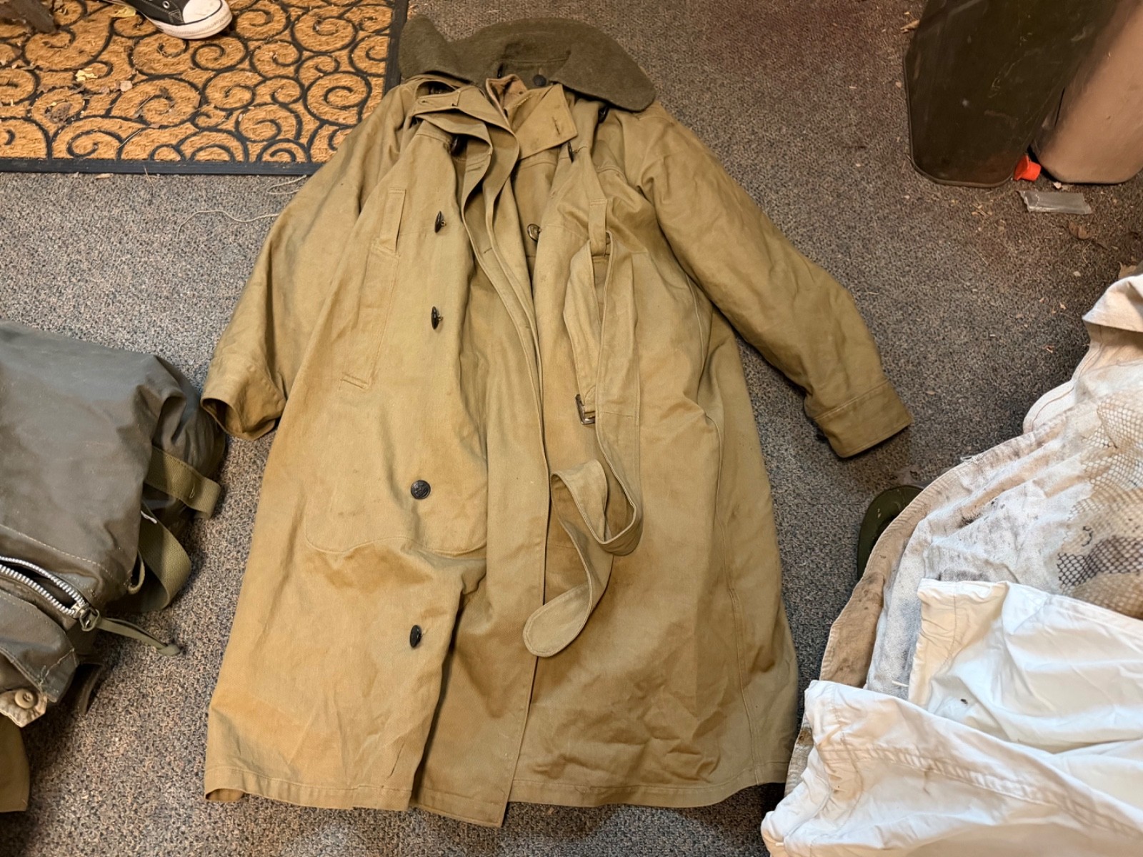 ORIGINAL WWI US ARMY WINTER OFFICER M1917 GREATCOAT OVERCOAT- LARGE 44R