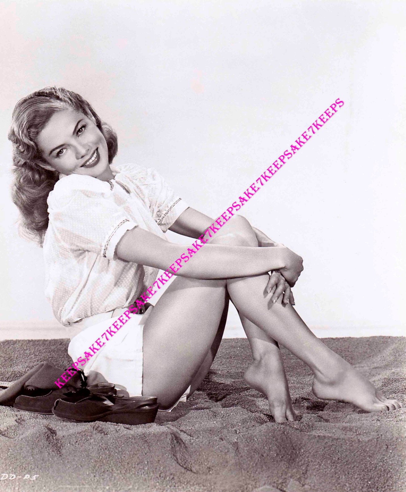 BEAUTIFUL 1930s-1940s ACTRESS DONA DRAKE BAREFOOT LEGGY LARGE PHOTO A-DDRAK4