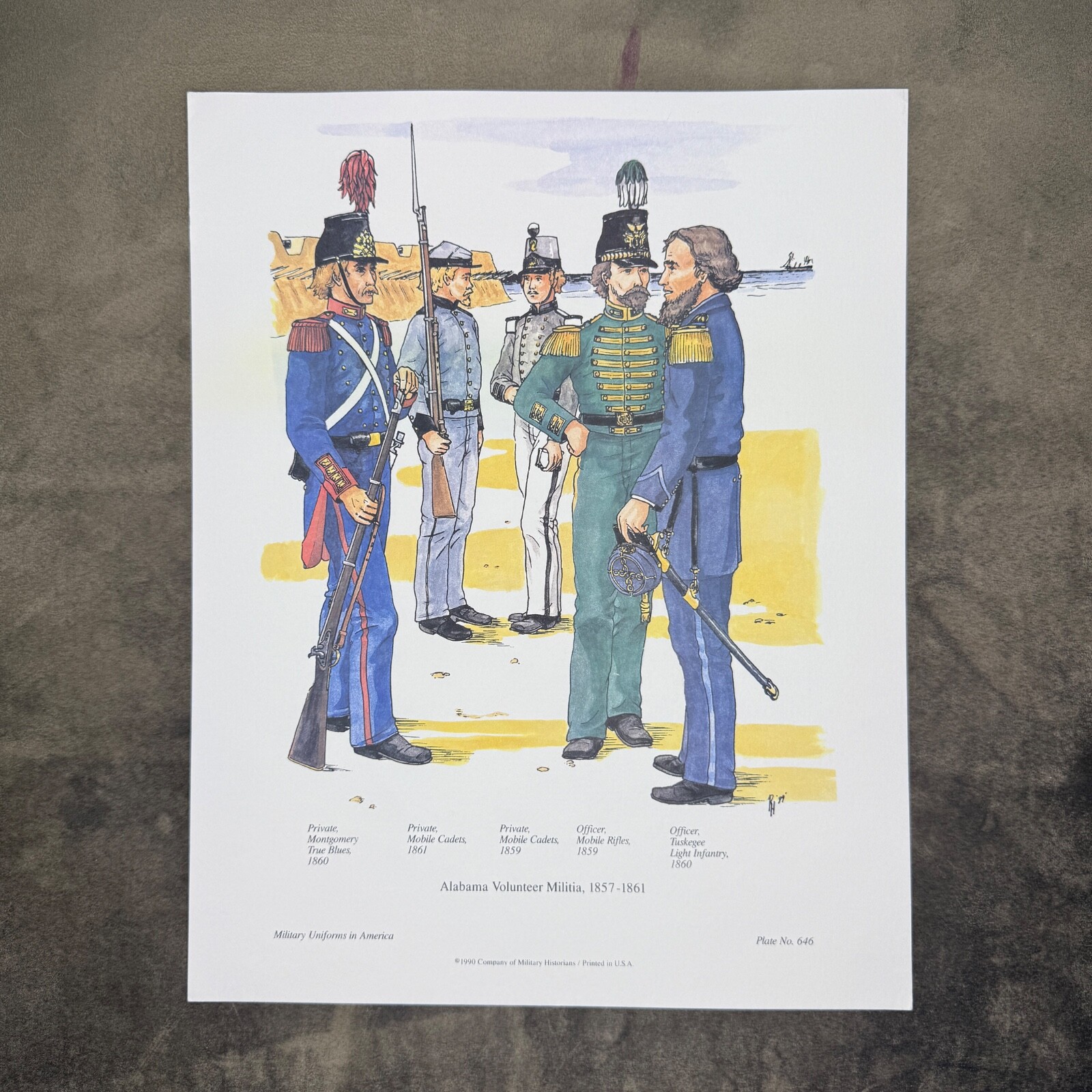 Plate 646 Alabama Volunteer Militia, 1857-1861	