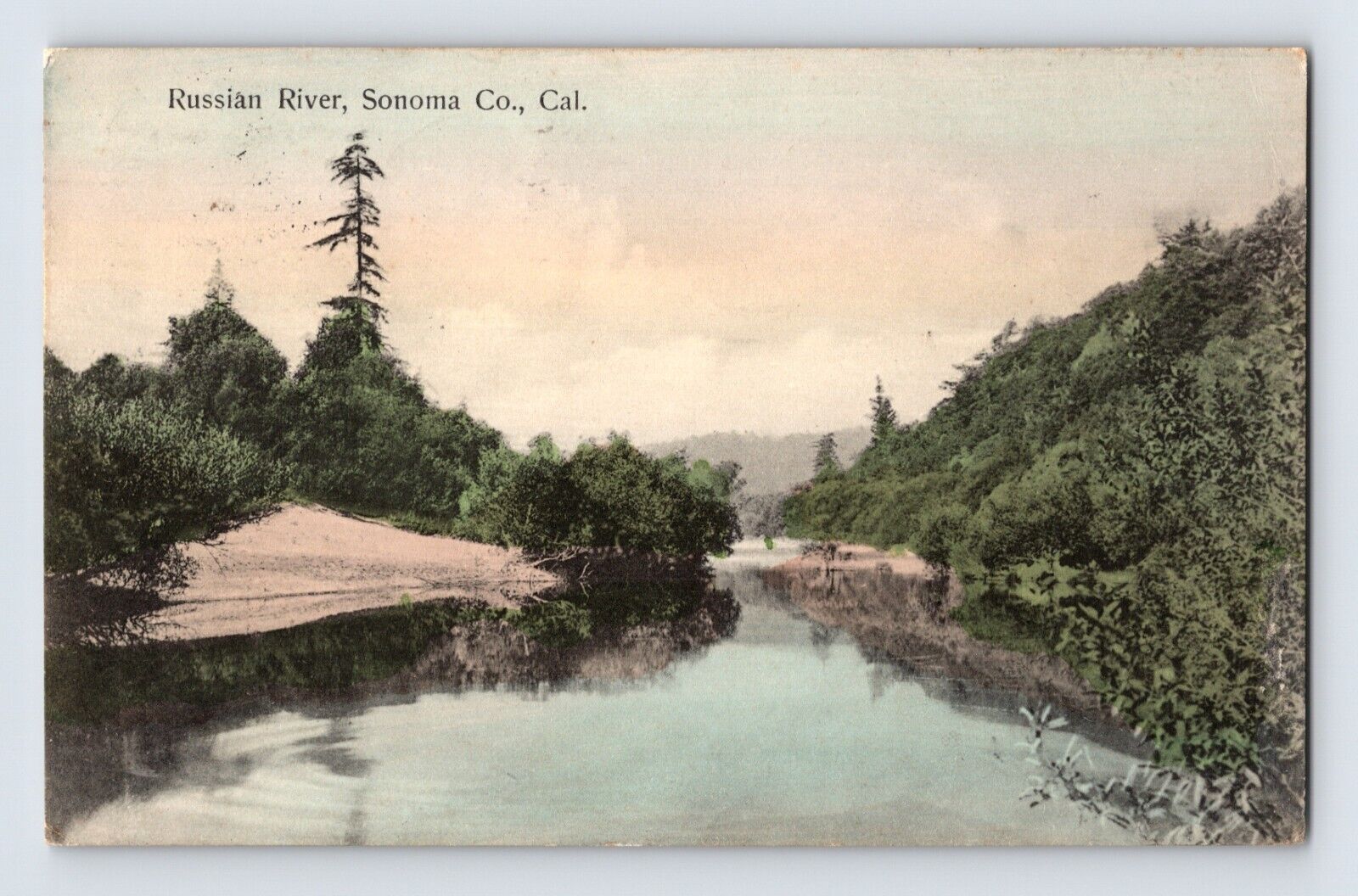 Postcard California Guerneville CA Russian River 1908 Posted Divided Back