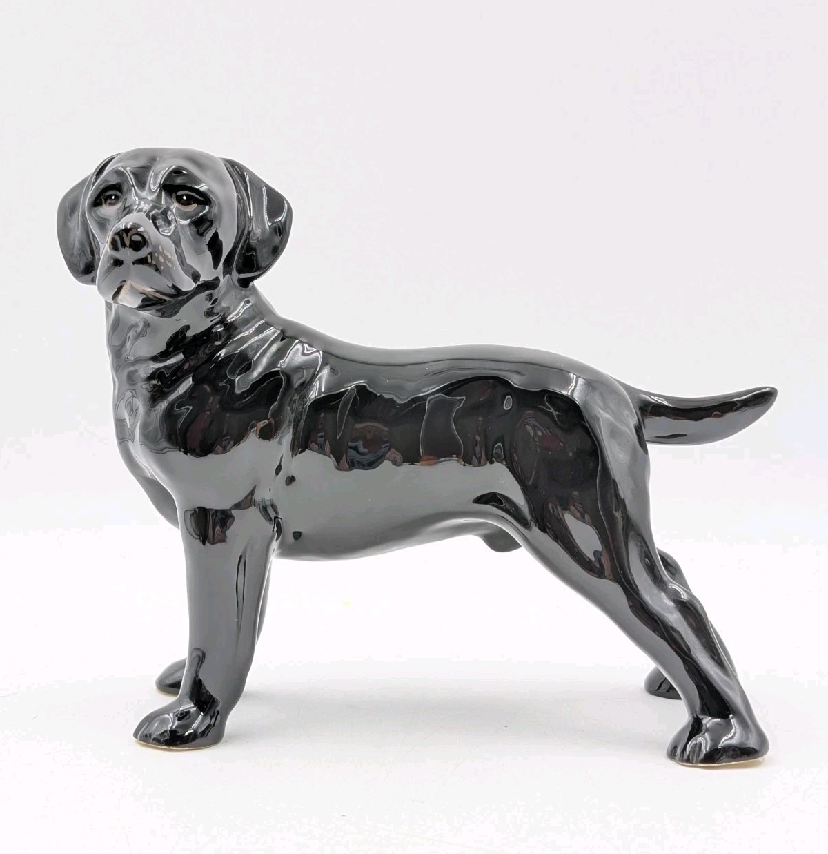 Vintage Coopercraft Black Labrador Retriever Dog Figurine High Gloss Pottery MCM Vintage Coopercraft Black Labrador Retriever Dog Figurine High Gloss Pottery MCM