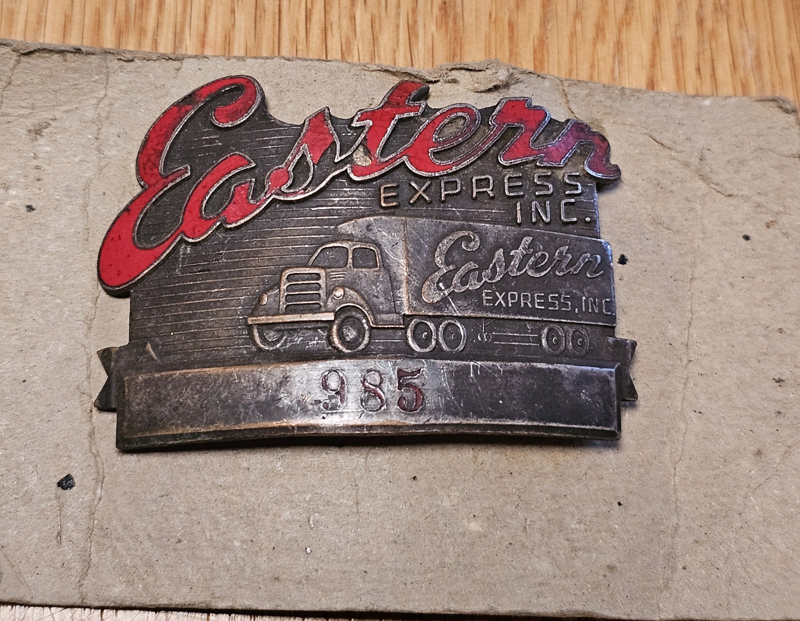 Hard To Find Vintage Eastern Express Inc Trucking Trucker's Cap Hat Badge Pin Hard To Find Vintage Eastern Express Inc Trucking Trucker's Cap Hat Badge Pin