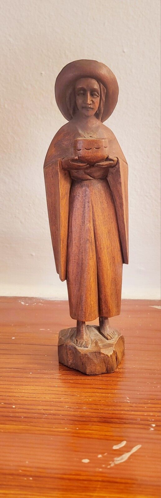 Vintage Hand-Carved Wooden Woman