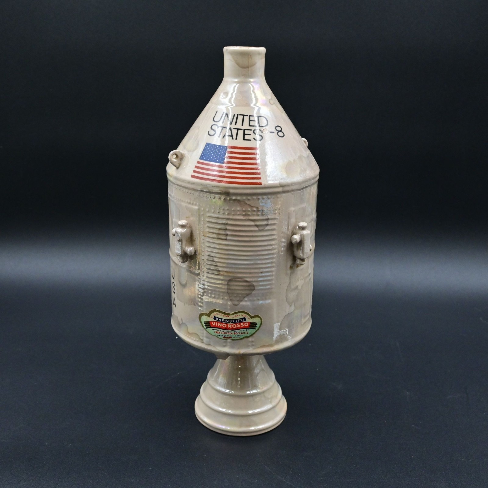 Barsottini Decanter USA Apollo 11 Space Capsule Vintage 1969 Empty