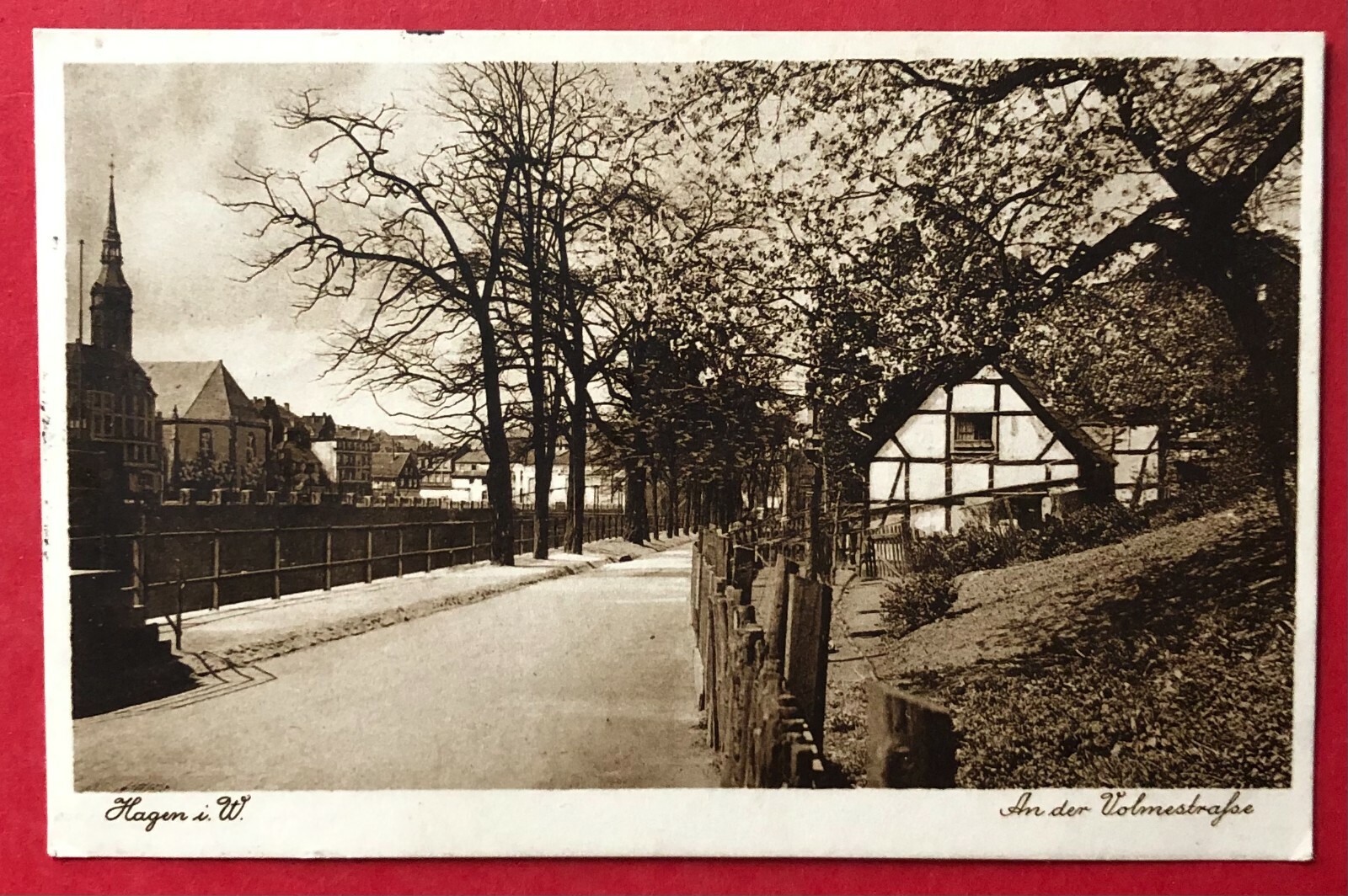 Postcard Hagen 1930 on Volmestrasse (97432 Postcard Hagen 1930 on Volmestrasse (97432